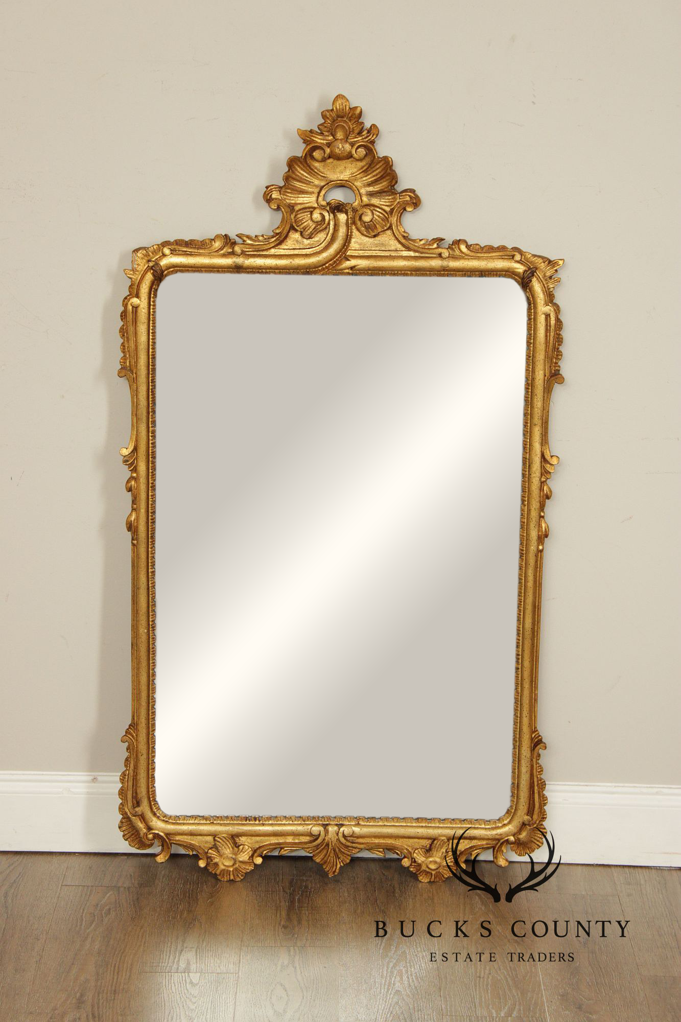 Vintage Italian Carved Giltwood Wall Mirror