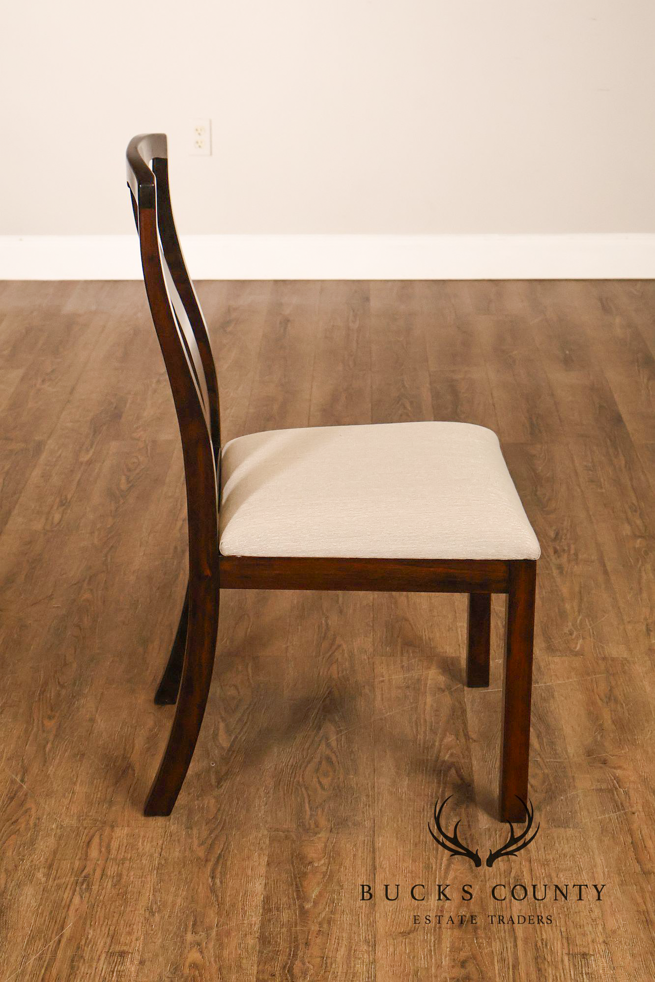 Robert Whitley Set of Eight Studio Crafted Walnut Dining Chairs
