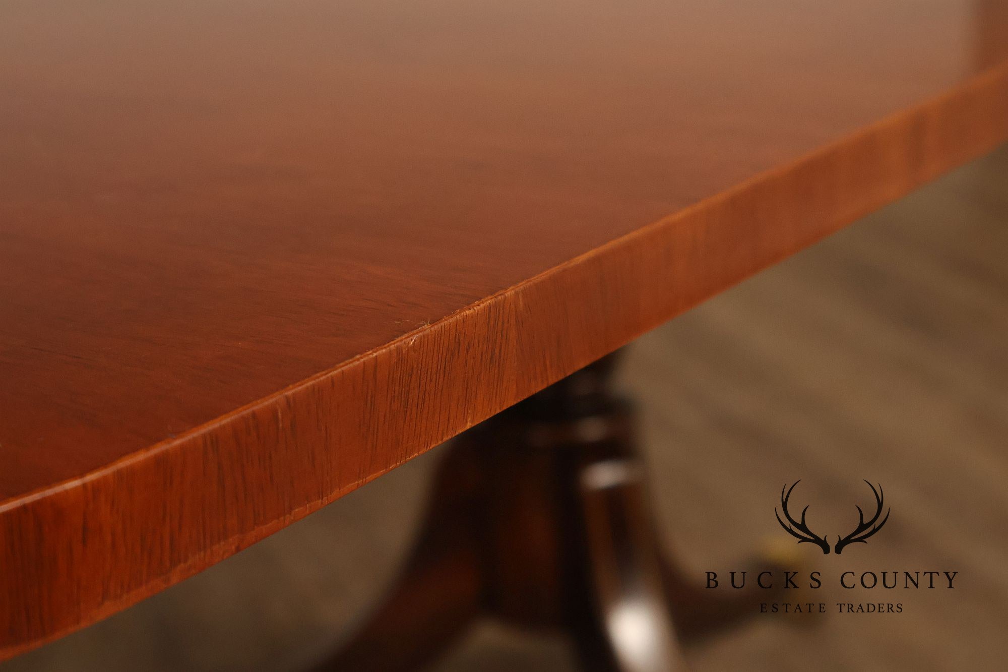 Federal Style Double Pedestal Mahogany Dining Table