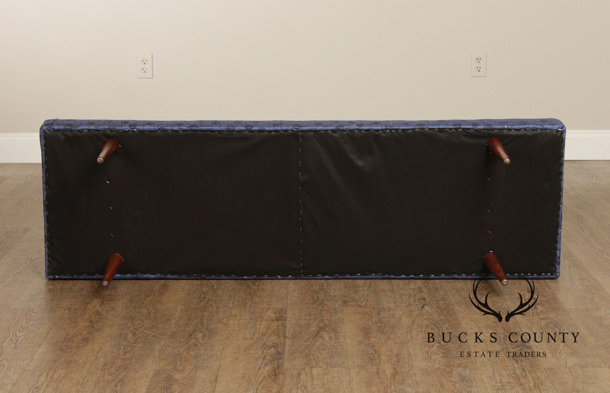 Mid Century Modern Upholstered Walnut Bench