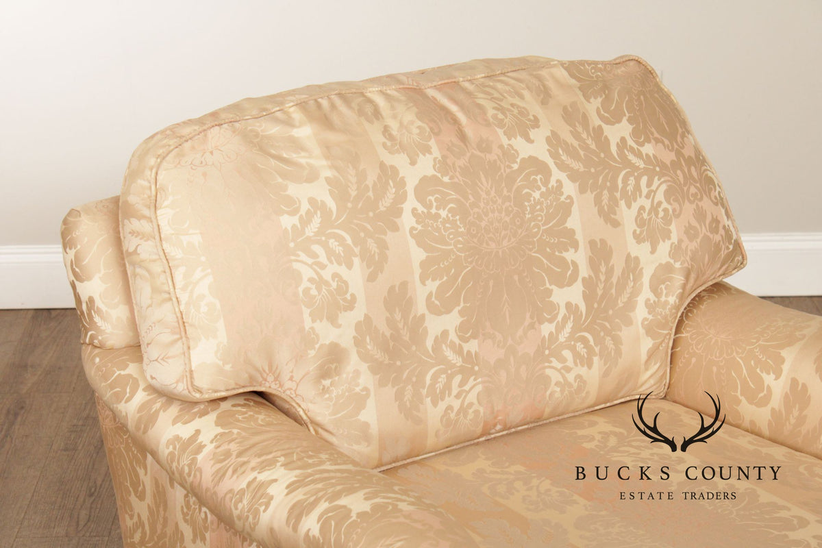 Pair Of Century Furniture L T Designs Damask Upholstered Lounge Chairs