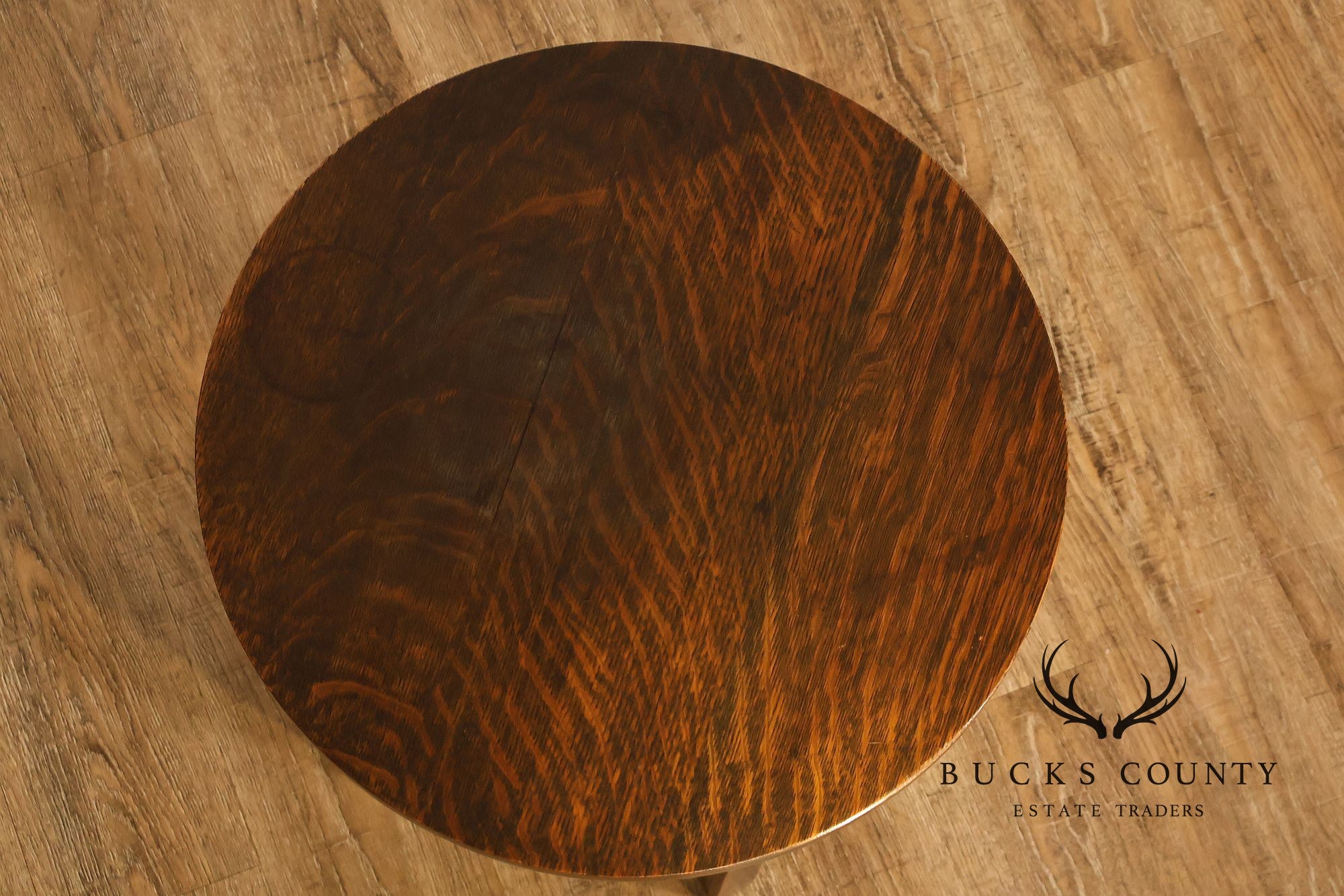 Limbert Mission Quartersawn Oak Round End Table