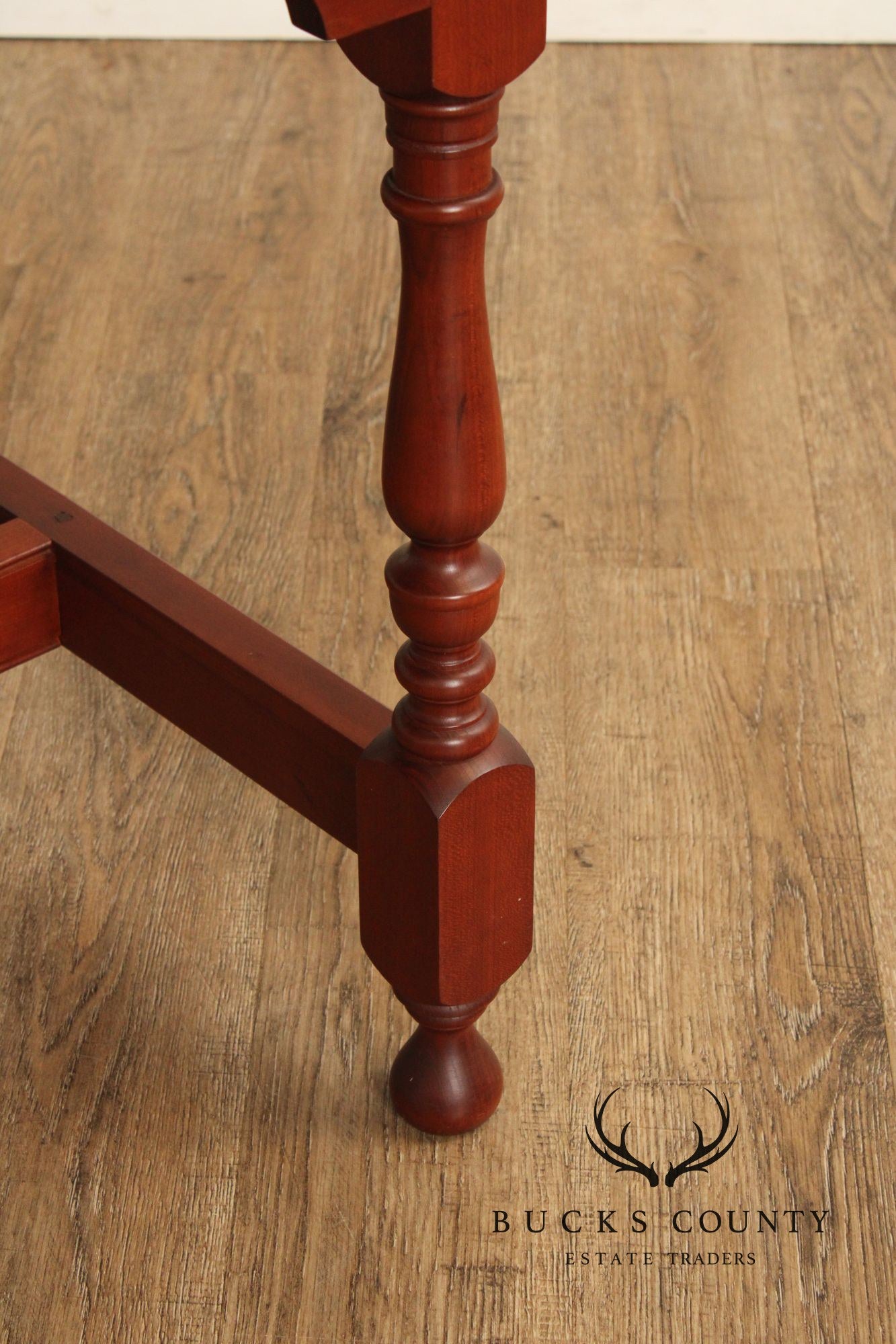 J.L. Treharn Custom Cherry Farmhouse Extendable Dining Table