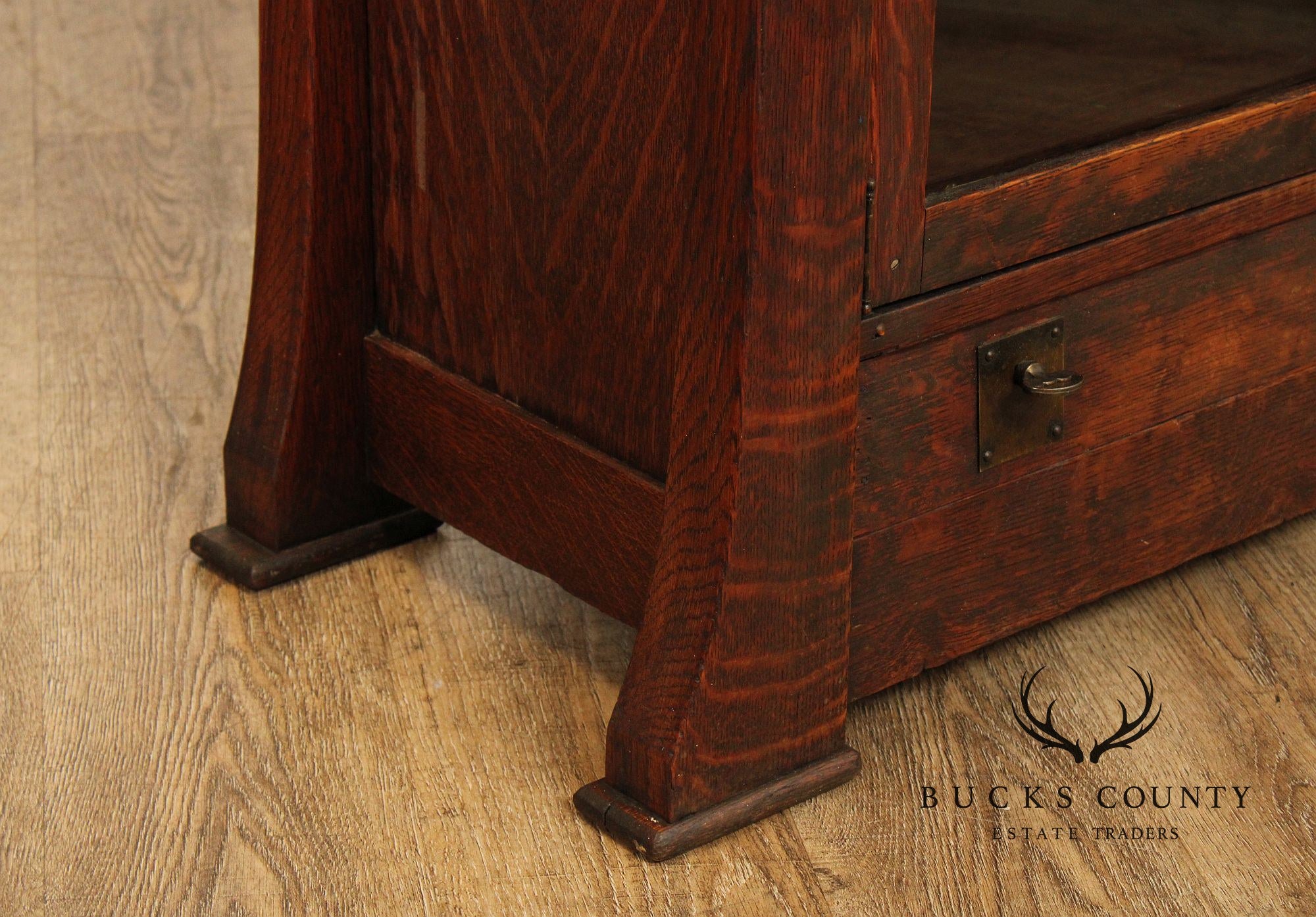 The King Furniture Co. Mission Oak China Cabinet