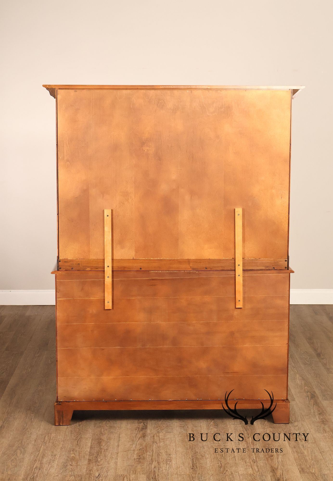 Hitchcock Two Piece Maple Step Back Hutch