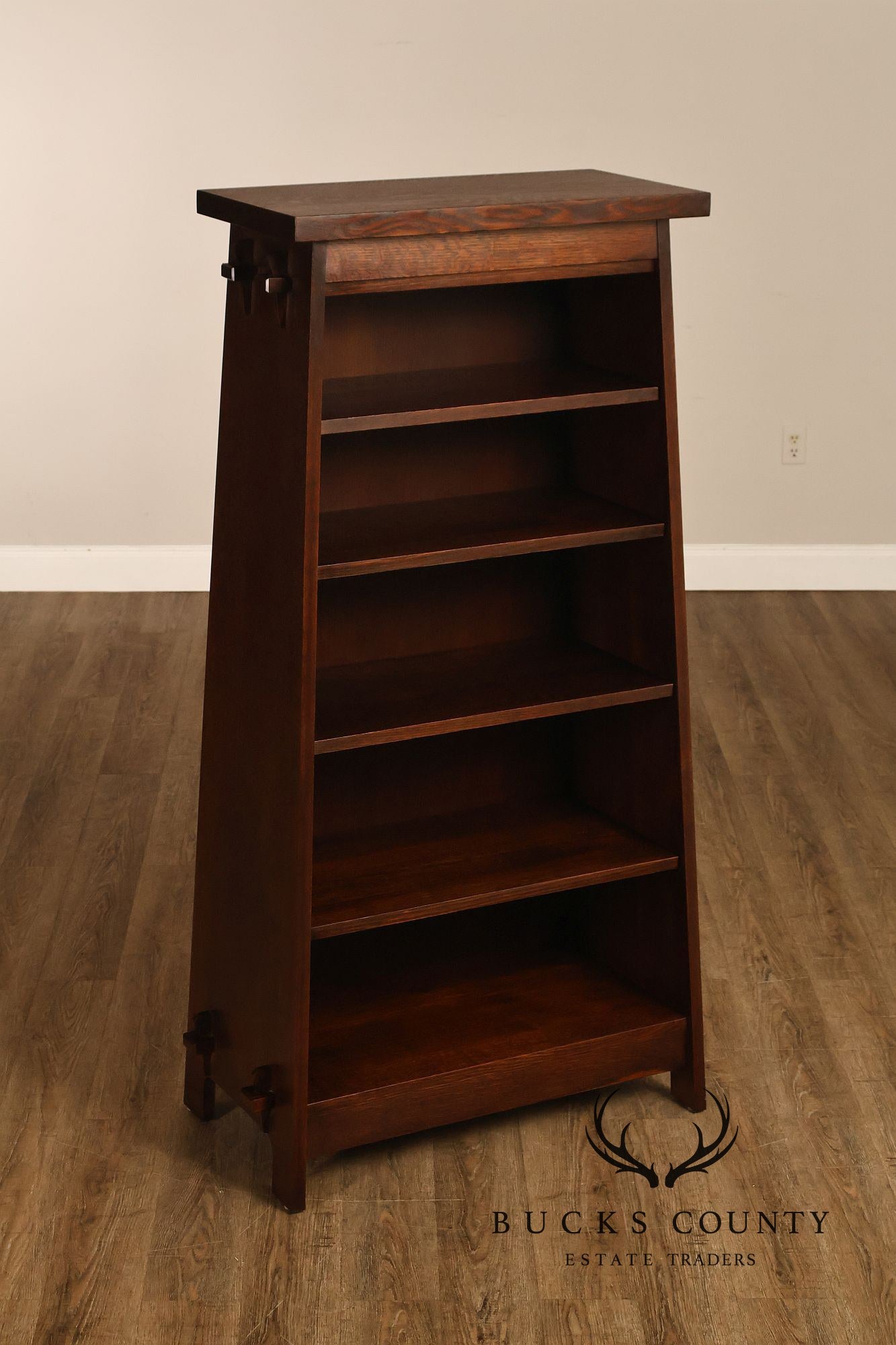 Stickley Mission Collection Oak Open Bookcase Shelf Cabinet