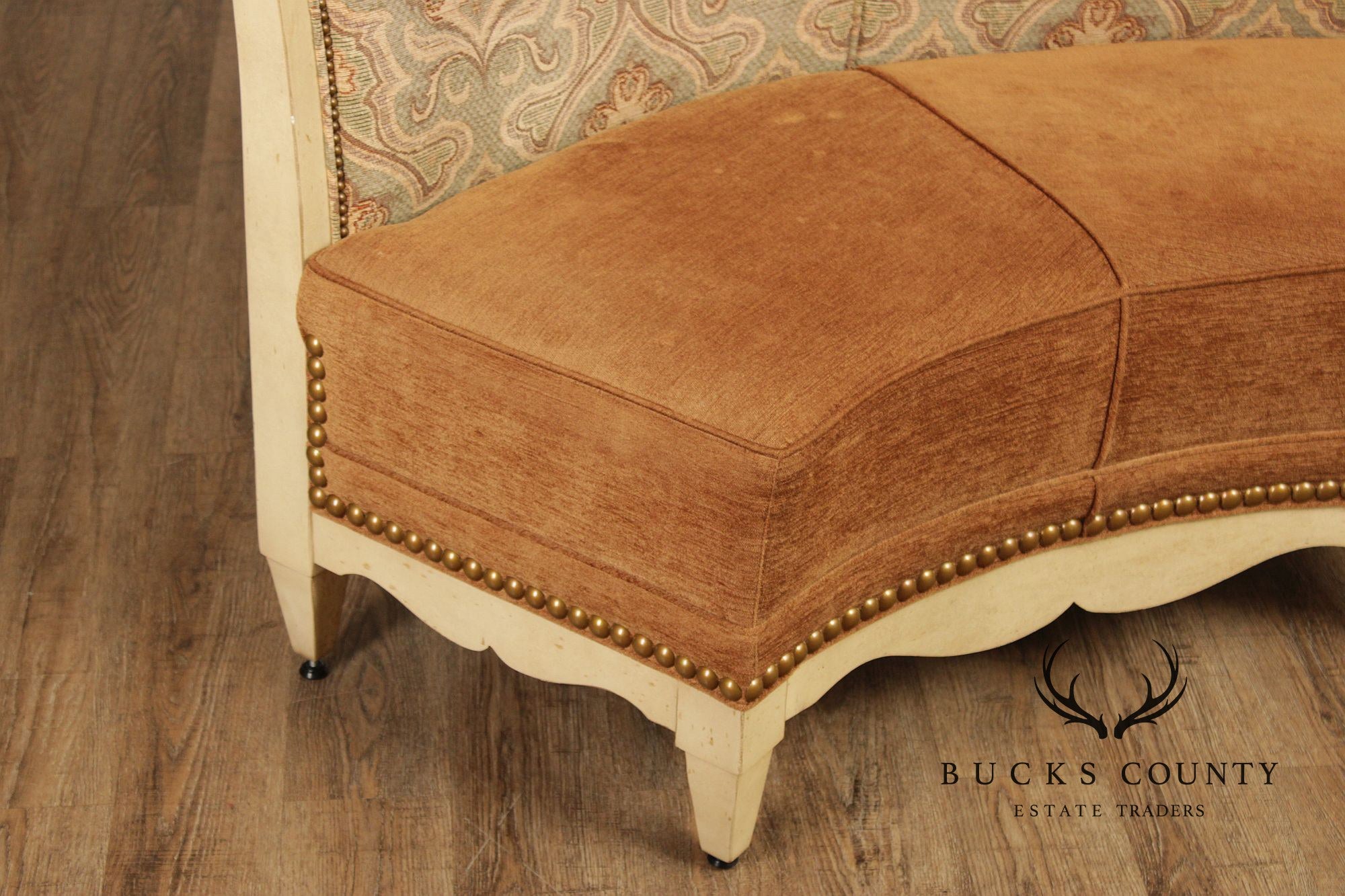 Swaim French Country Style Pair of Curved Banquette Benches