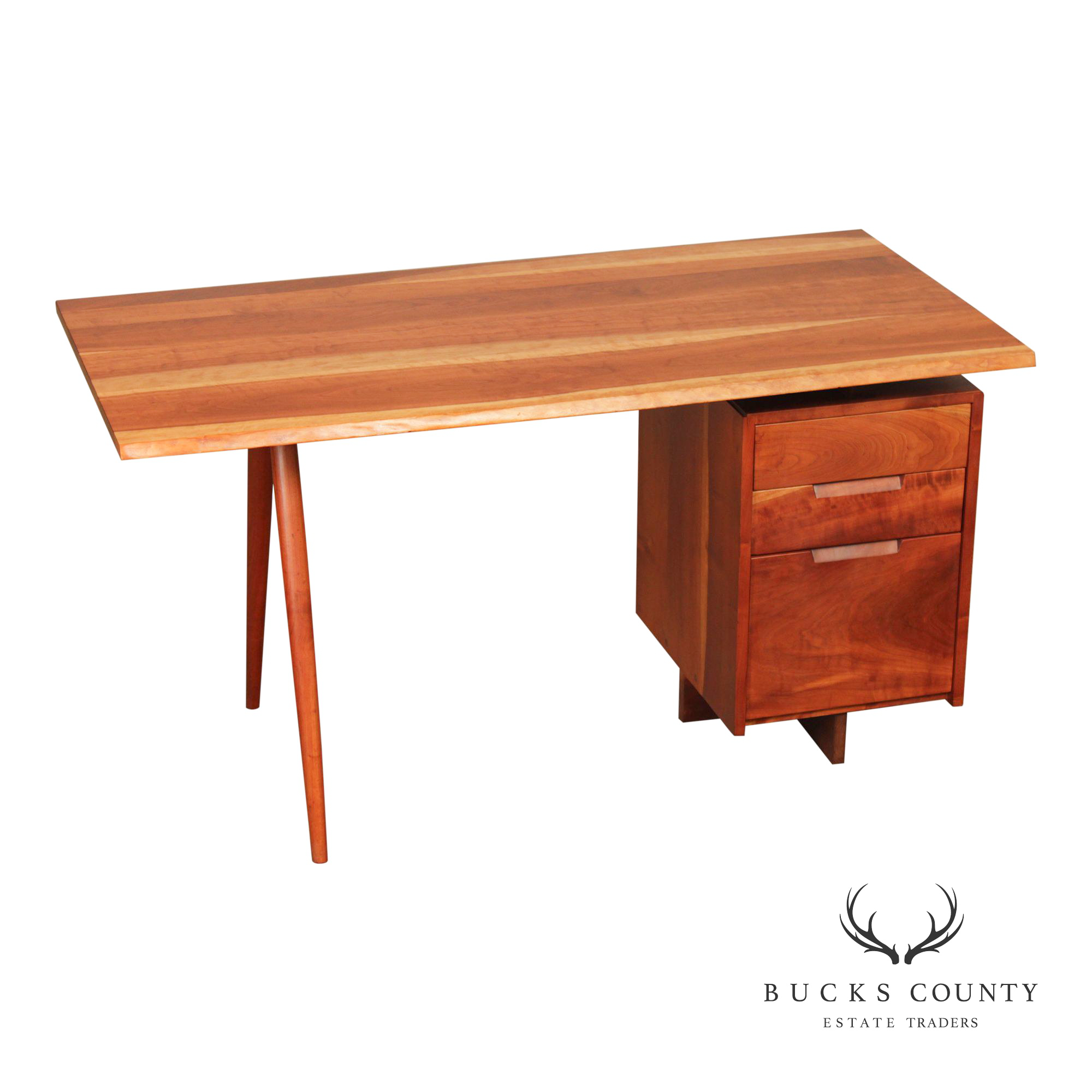 George Nakashima Single Pedestal Cherry Writing Desk