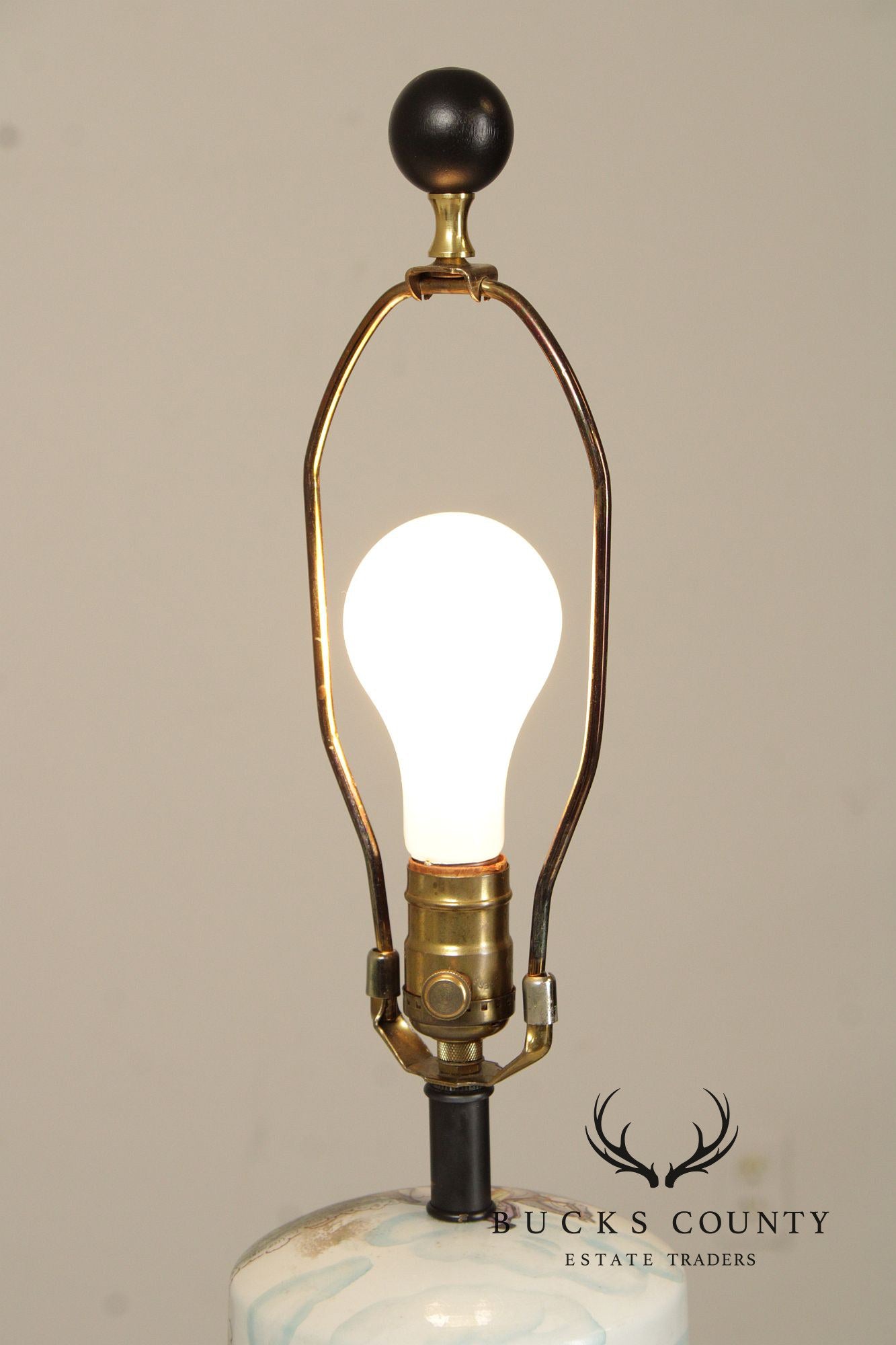 Equestrian Porcelain Ginger Jar Table Lamp