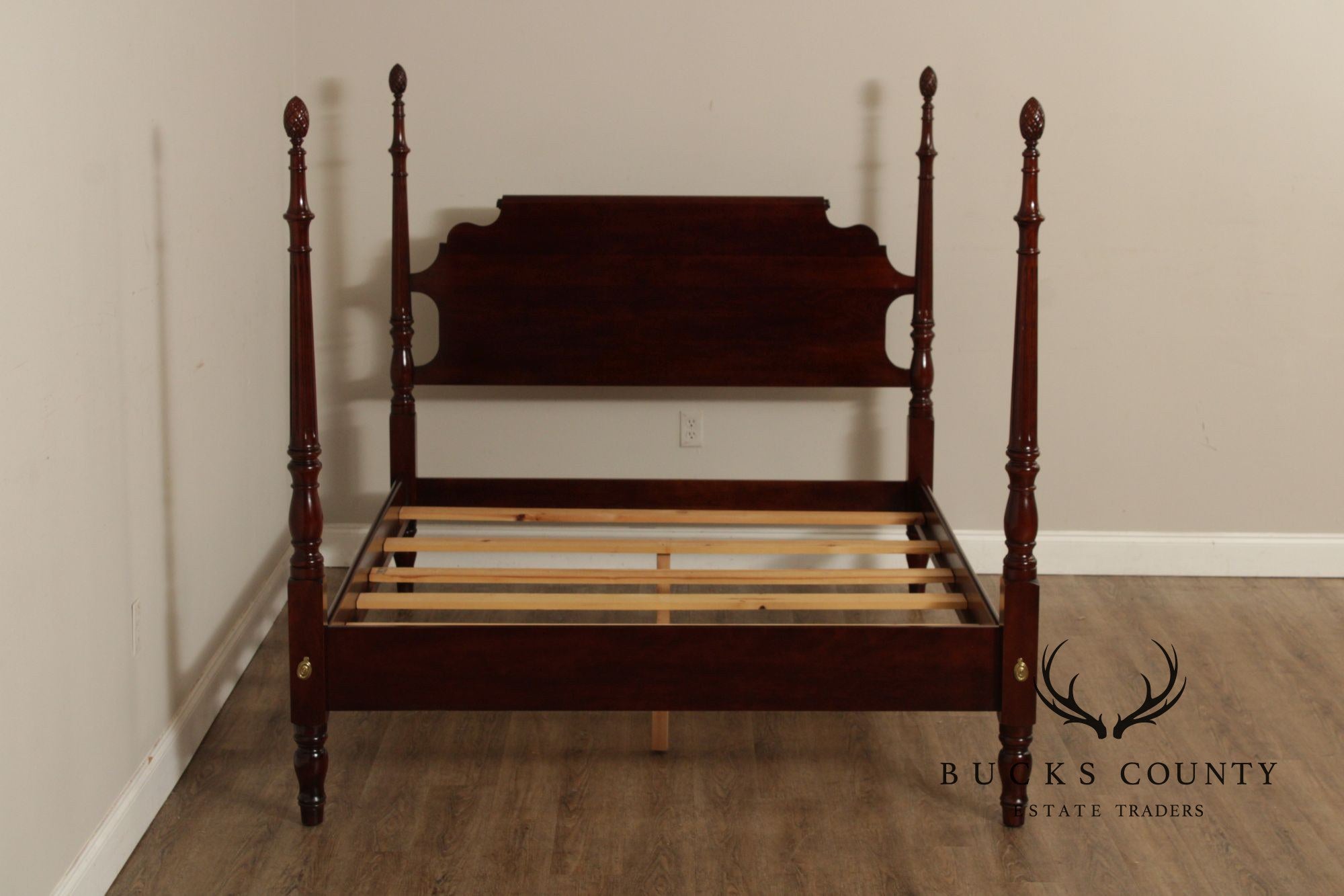 Statton Carved Cherry Queen Poster Bed