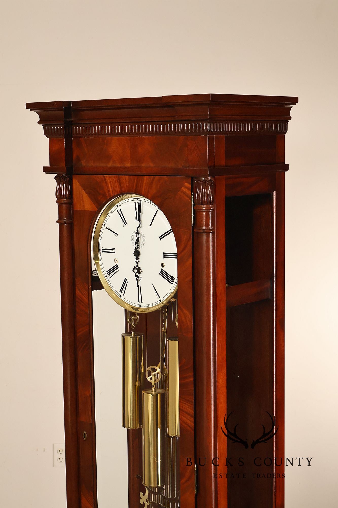 Sligh Dorset Flame Mahogany Grandfather Clock