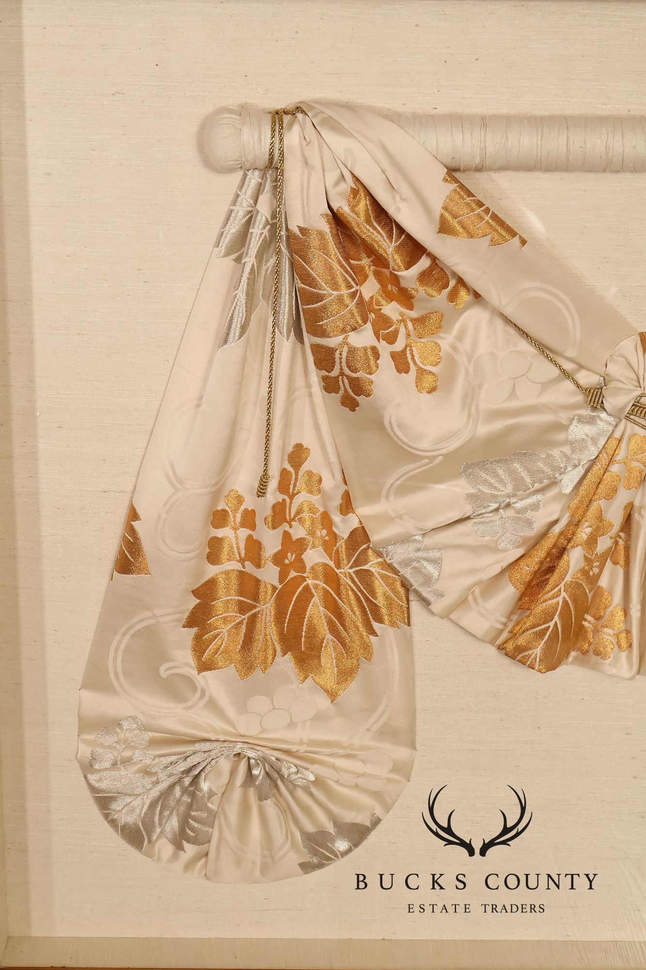 Custom Framed Japanese Textile Folded Kimono Sash