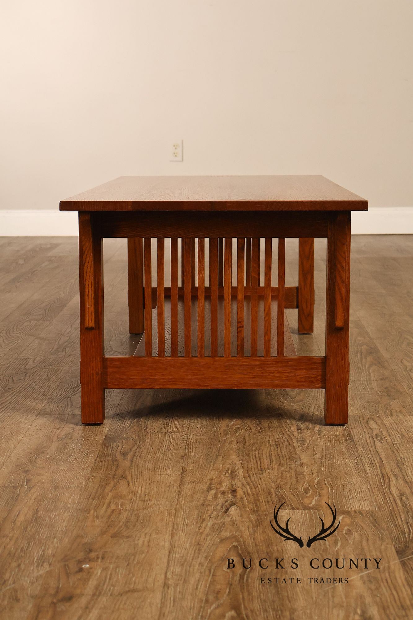 Stickley Mission Collection Oak Spindle Coffee Table