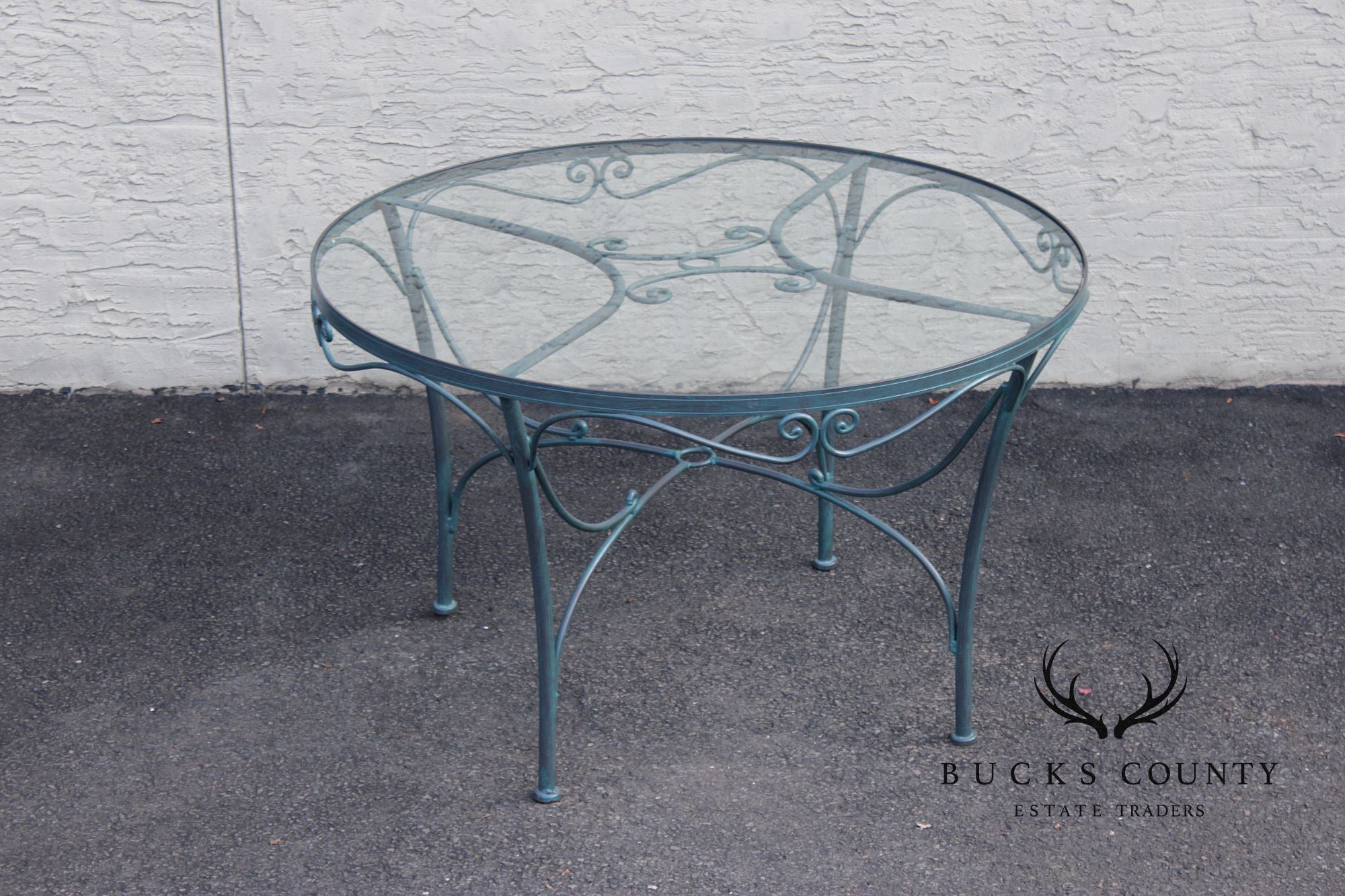 Woodard French Country Wrought Iron Five-Piece Patio Dining Set