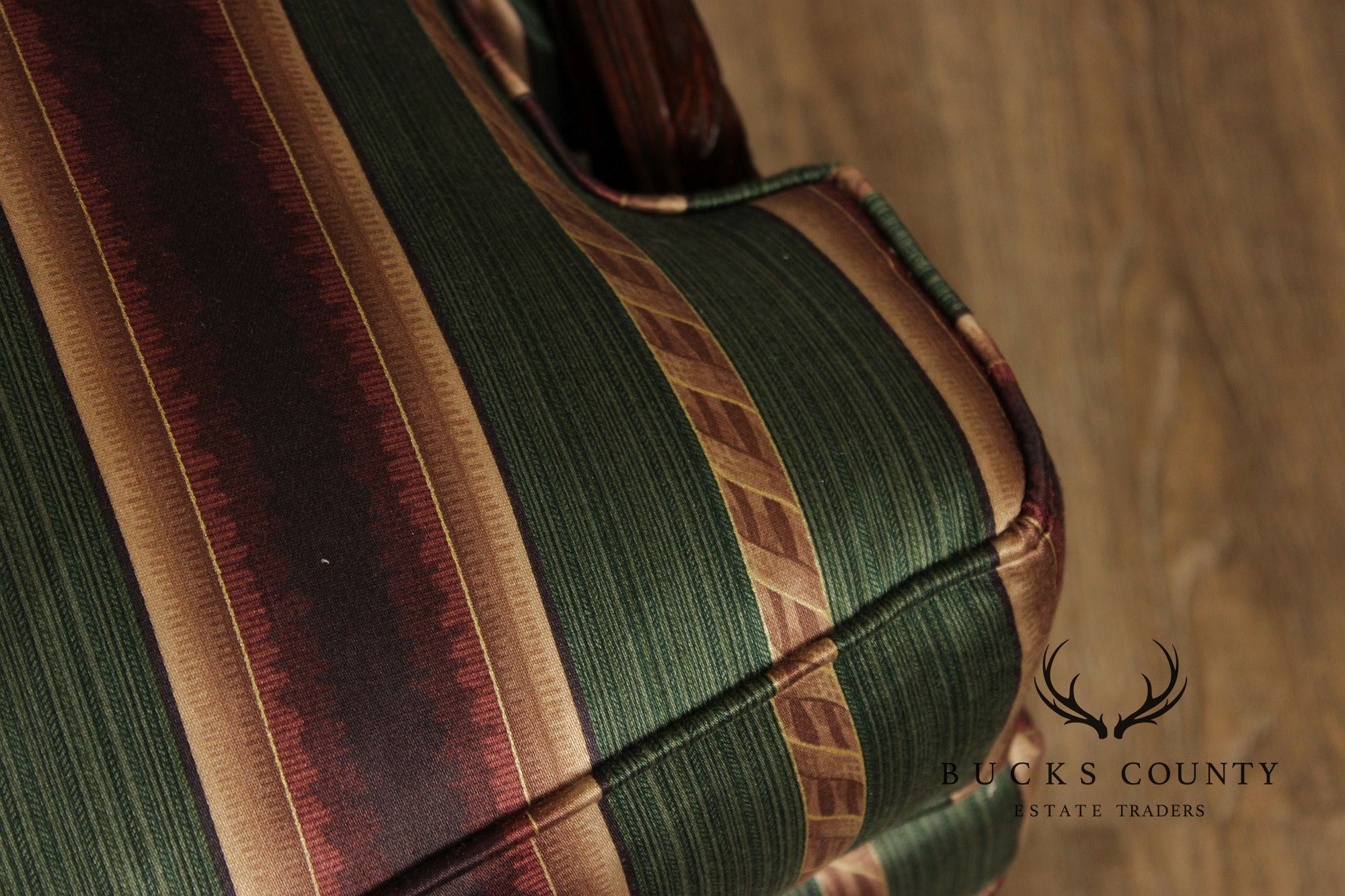 Sherrill Furniture French Louis XV Style Pair of Bergere Armchairs