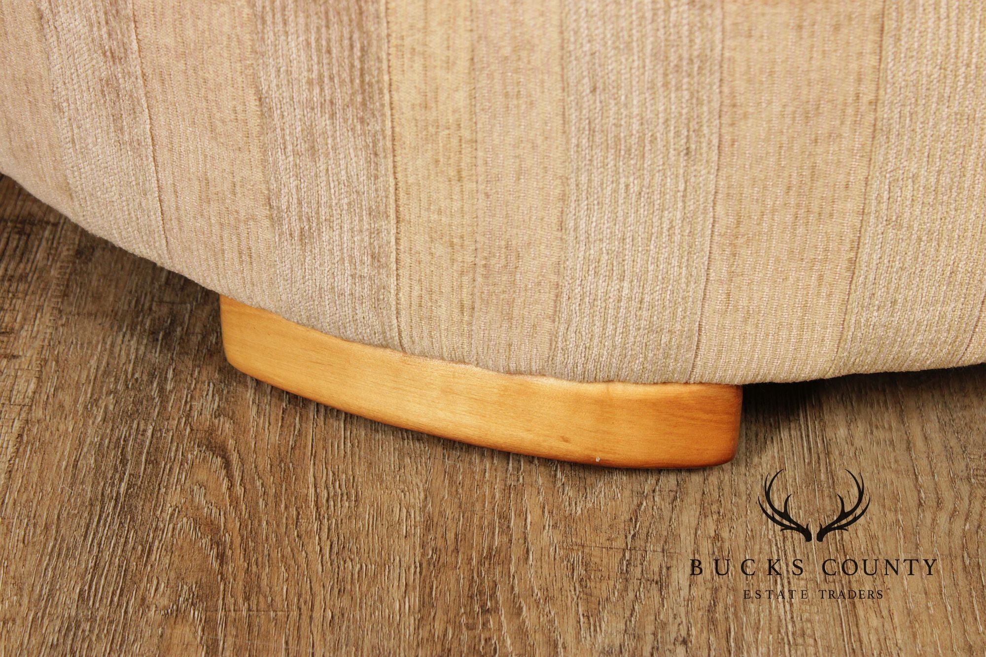 Lee Industries Striped Upholstered Ottoman