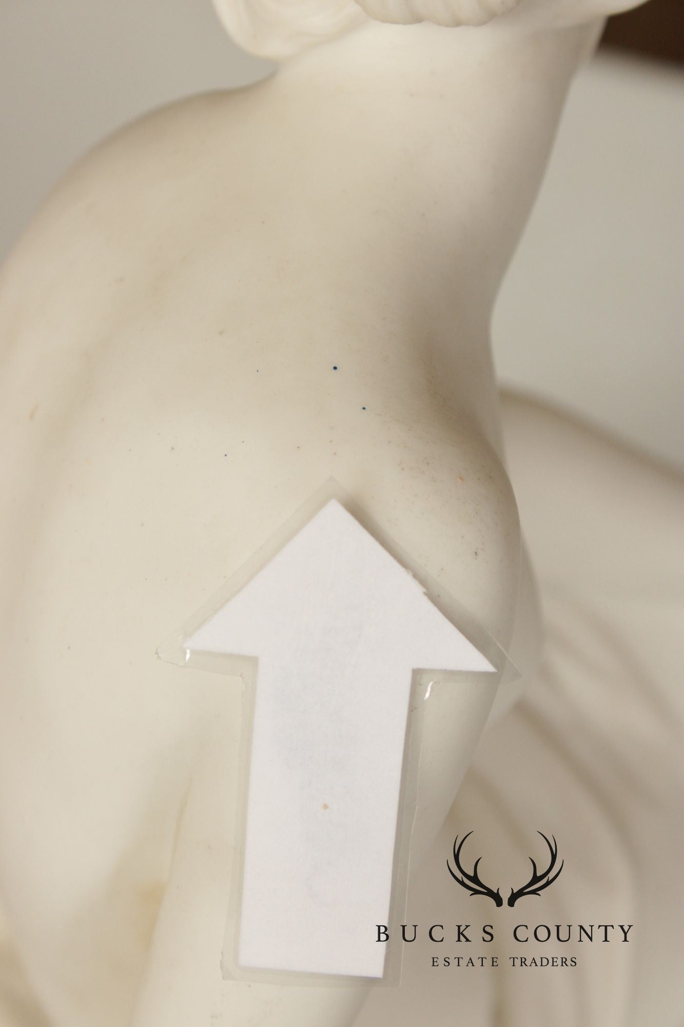 William Calder Marshall Bisque 'Resignation' Table Lamp