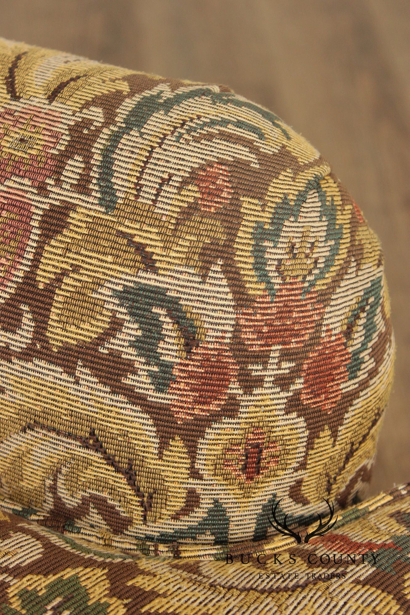 TRS Furniture Traditional Floral Upholstered Club Chair And Ottoman