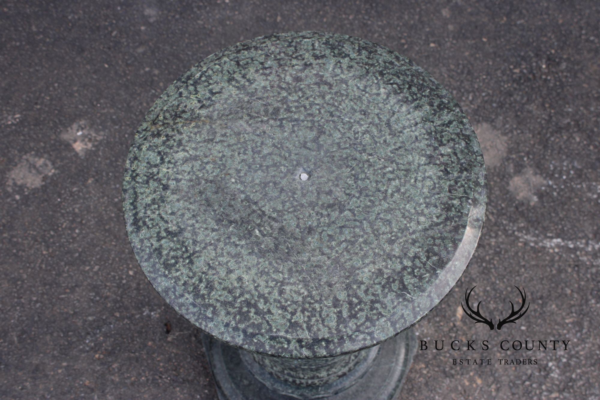 Vintage Carved Granite Pedestal Column