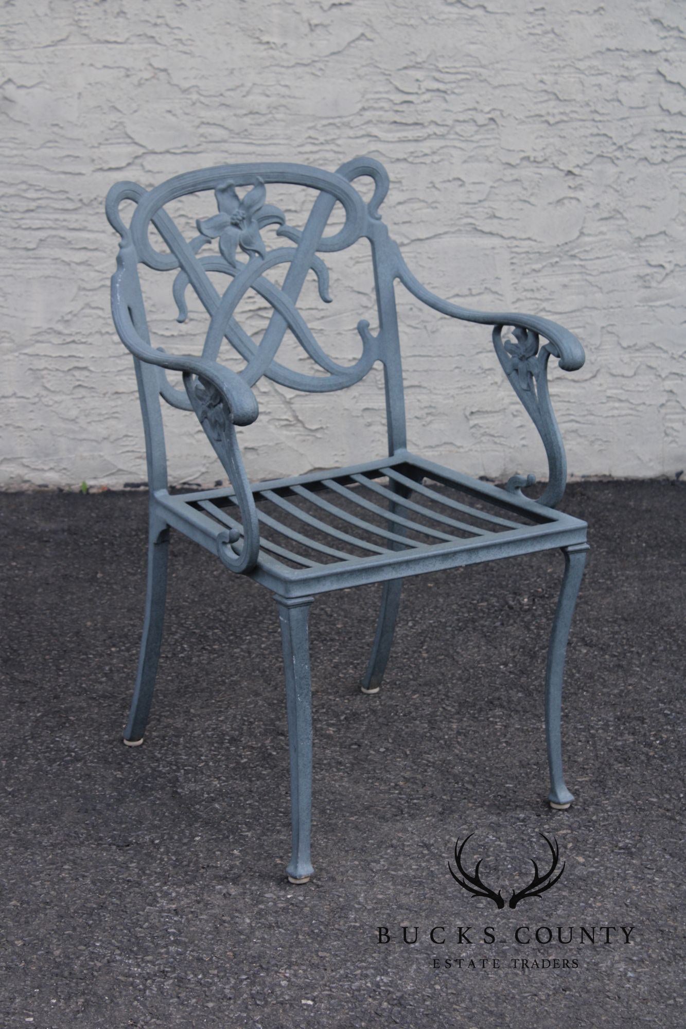Brown Jordan Six-Piece Cast Aluminum 'Day Lily' Outdoor Patio Dining Set