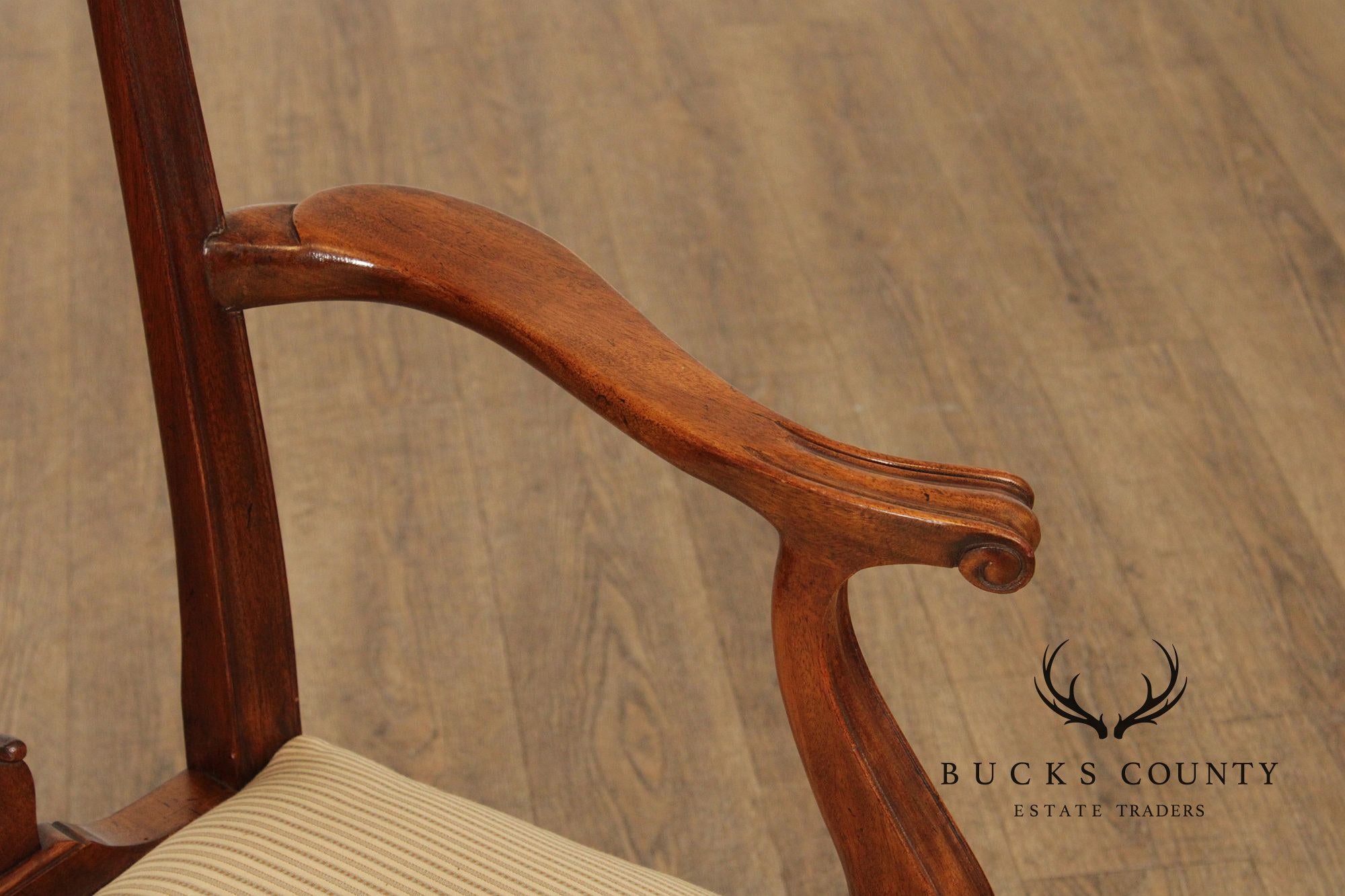 Baker Chippendale Style Set of Six Mahogany Dining Chairs