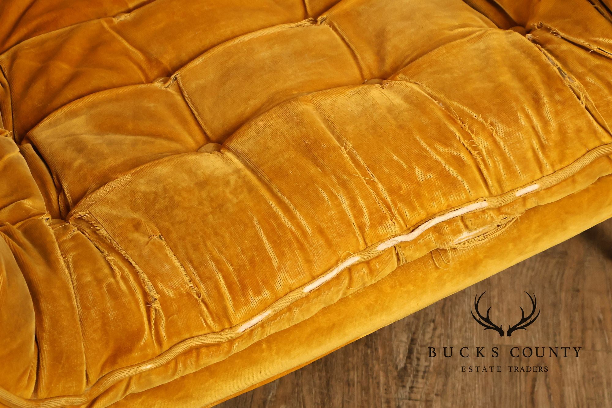 Mid Century Modern Tufted Lounge Chair and Ottoman