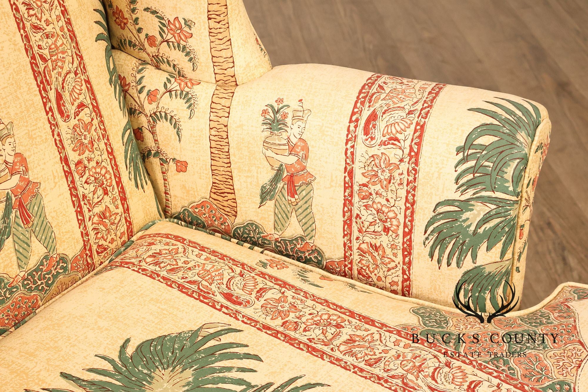 Kittinger Williamsburg Adaptation Chippendale Style Mahogany Wing Chair