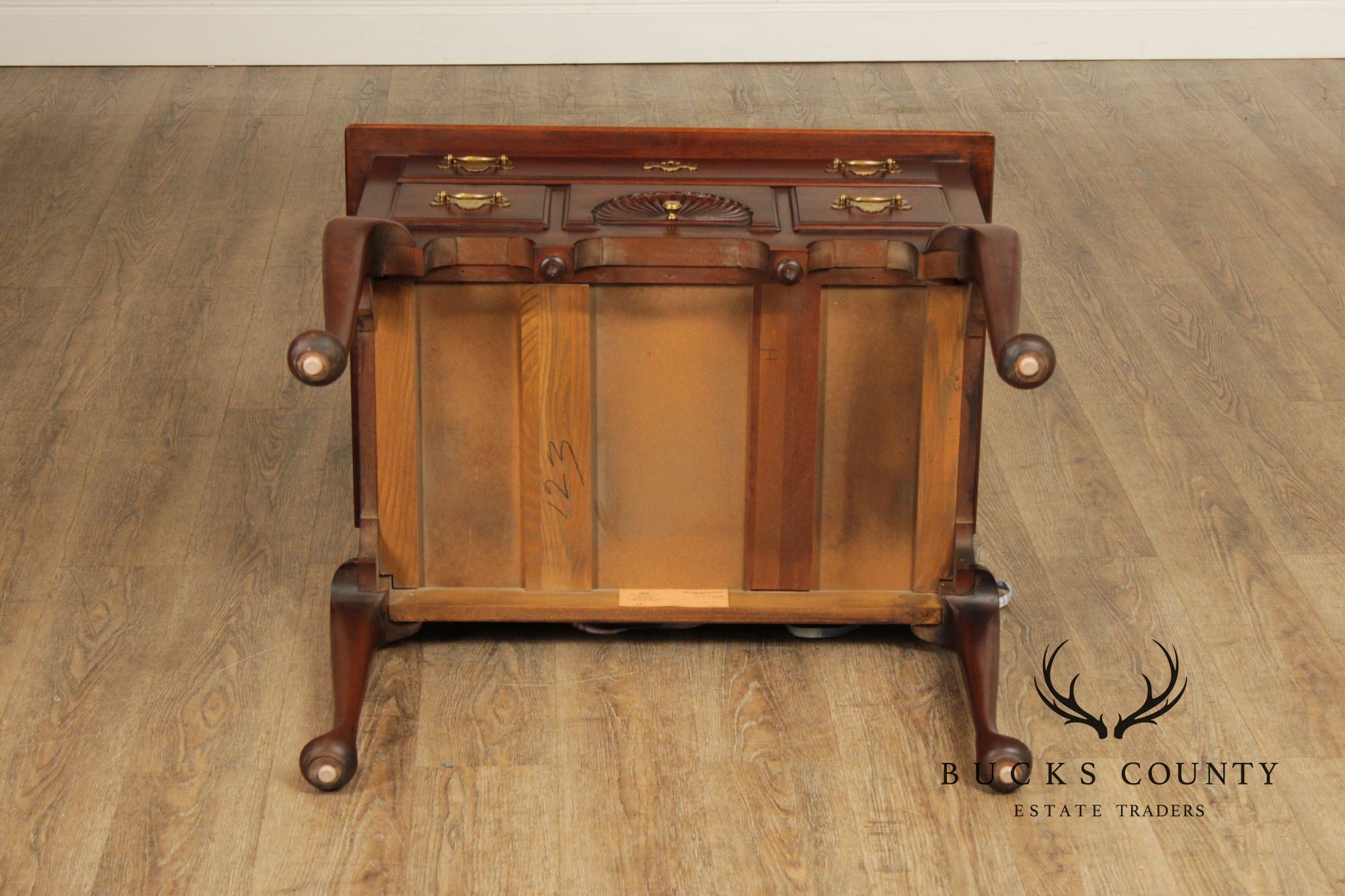 Henkel Harris Queen Anne Style Mahogany Lowboy