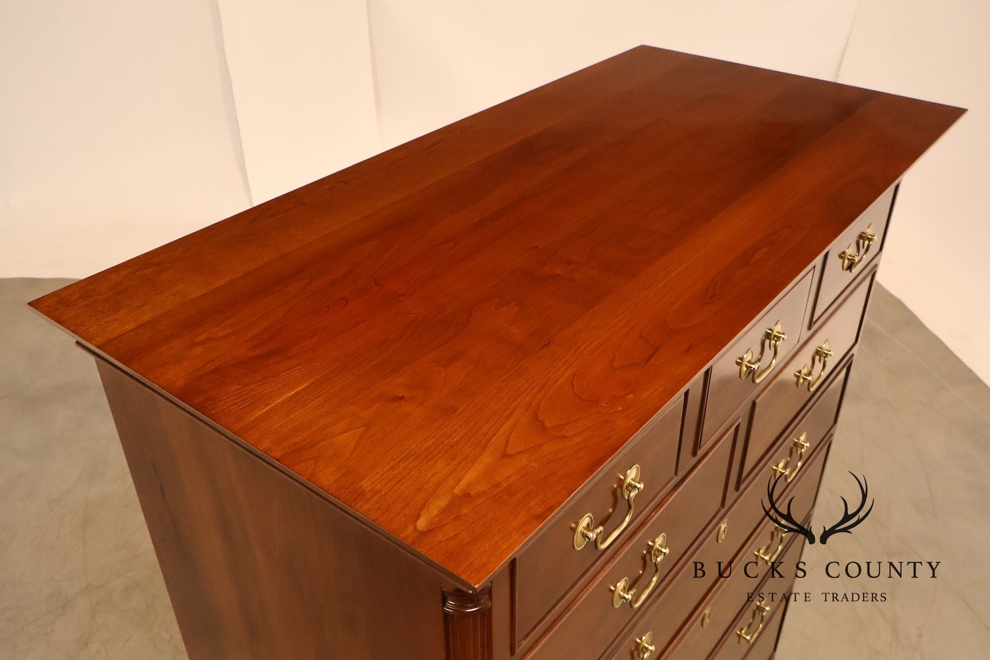 Stickley Chippendale Style Cherry Tall Chest