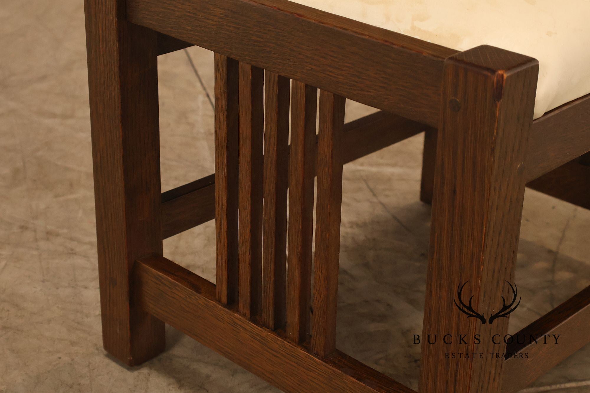 Stickley Mission Collection Oak Spindle Footstool