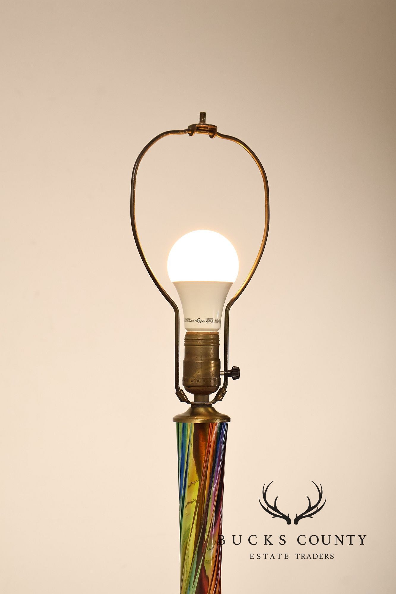 Leviton Mid Century Modern Blown Glass Table Lamp