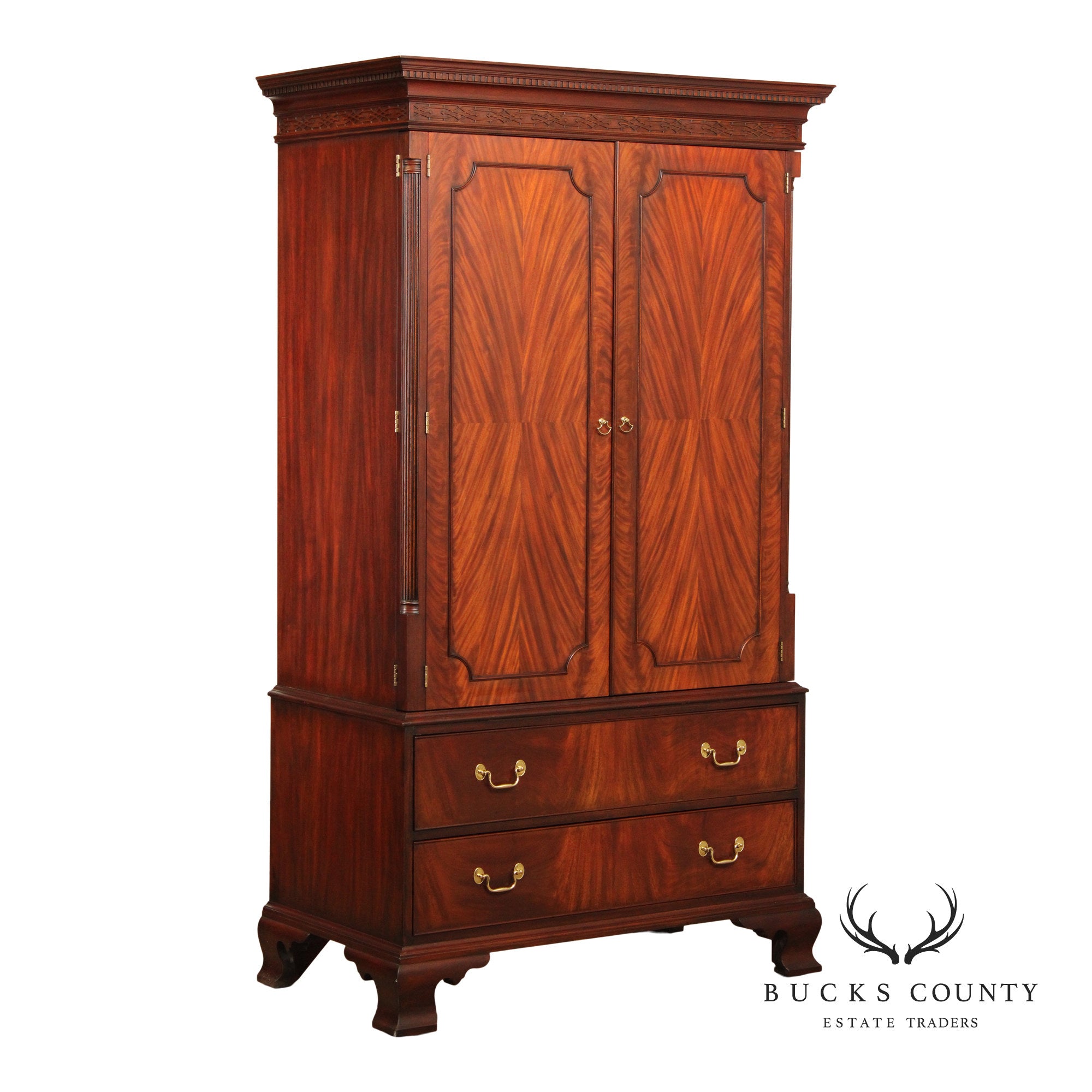 Henkel Harris Georgian Style Mahogany Armoire