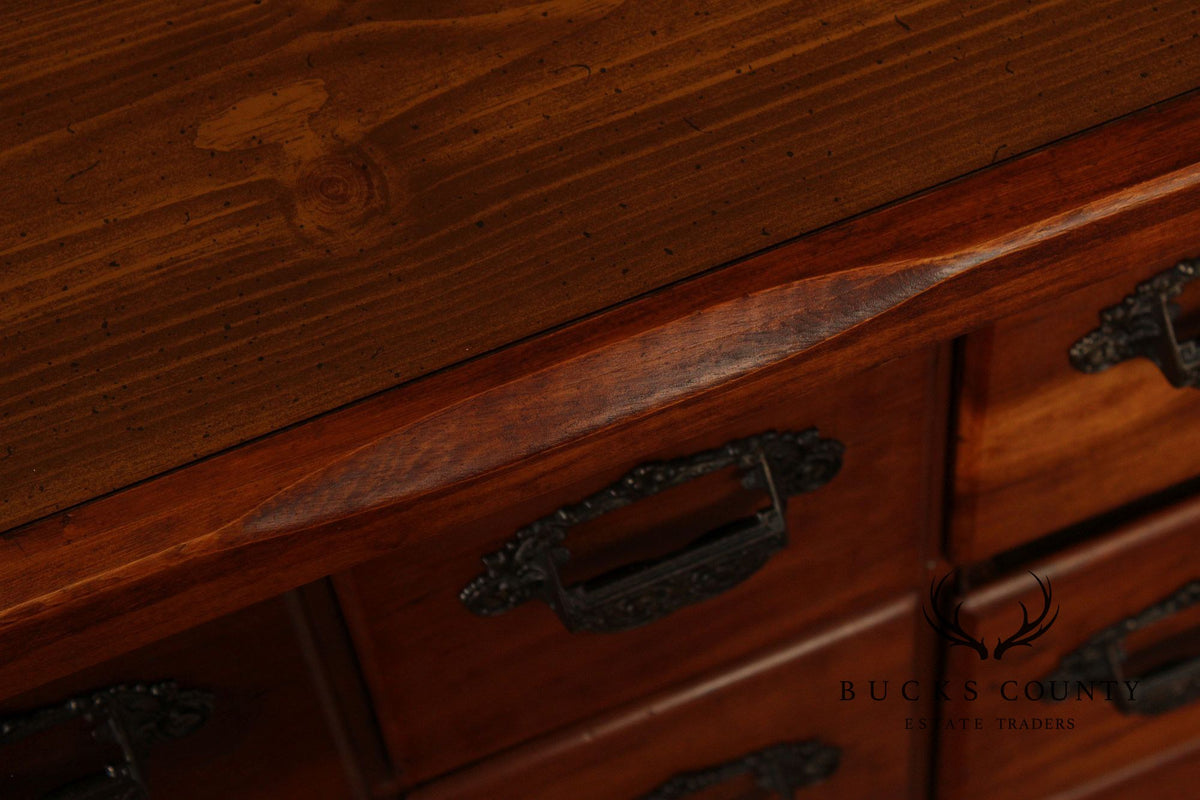 Vintage Apothecary Style Fifteen-Drawer Wood Storage Cabinet