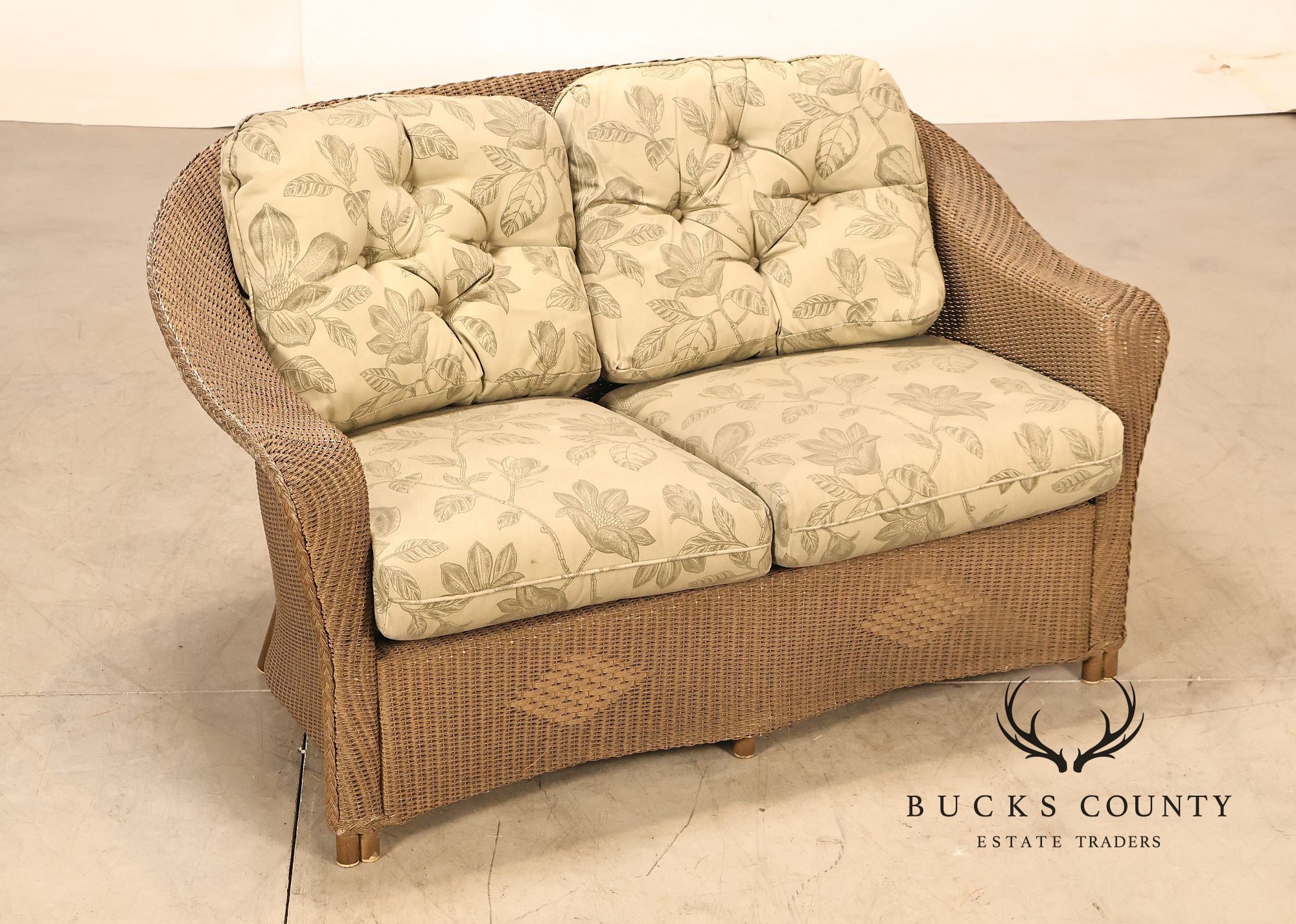 Lloyd Flanders Reflections All-Weather Lloyd Loom Wicker Loveseat