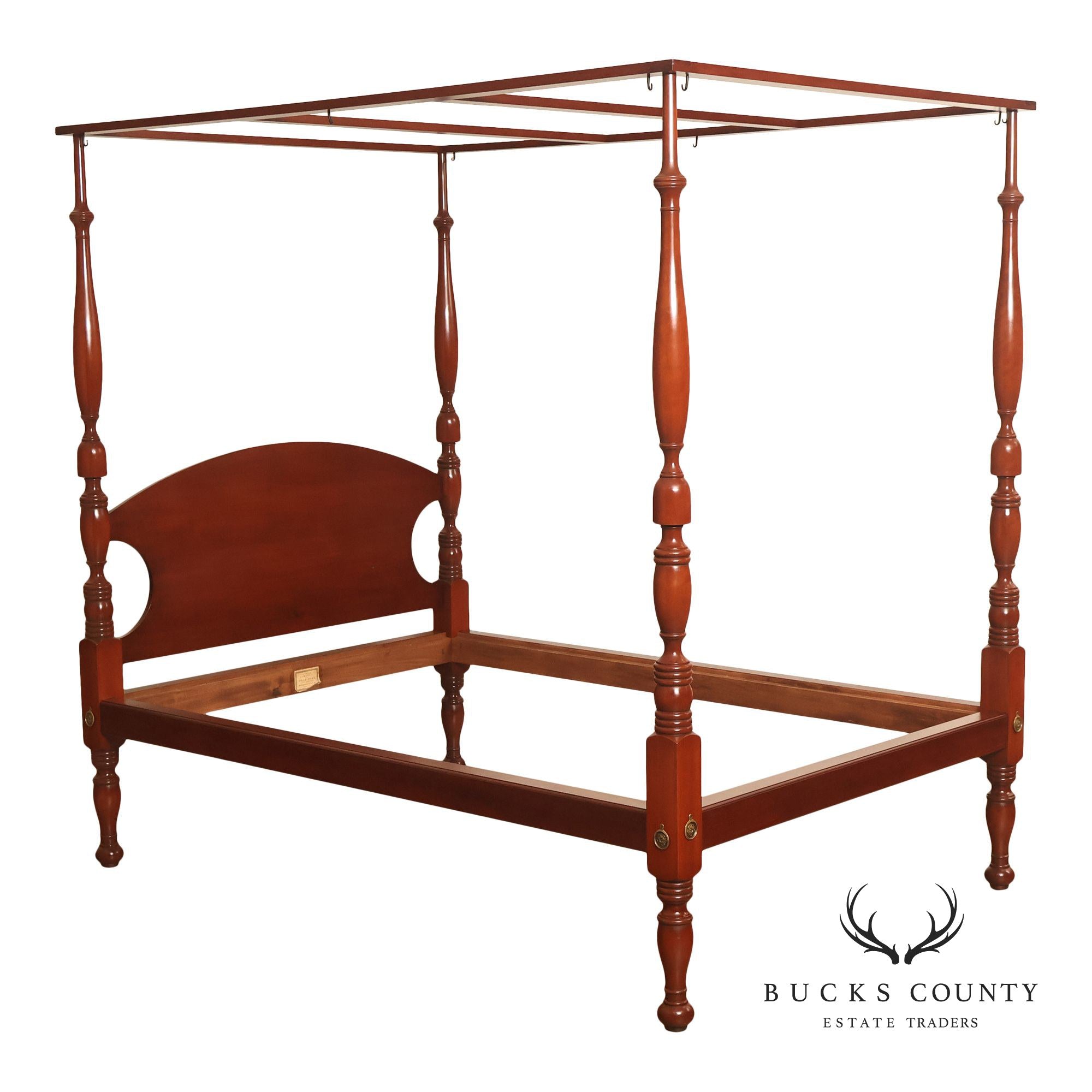 Andersen & Stauffer Sheraton Style Cherry Full Size Tall Post Canopy Bed