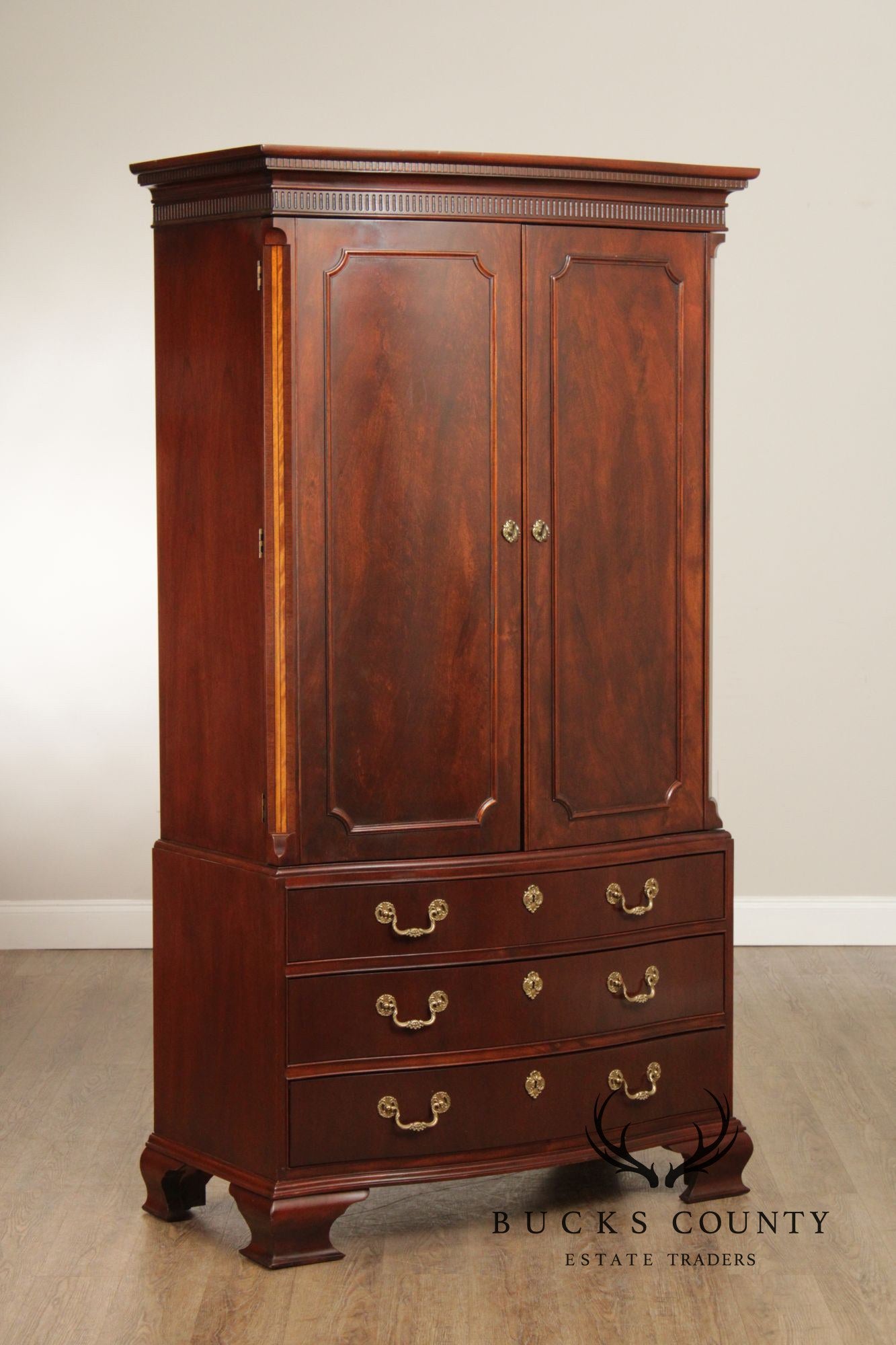 Baker Georgian Style Mahogany Armoire