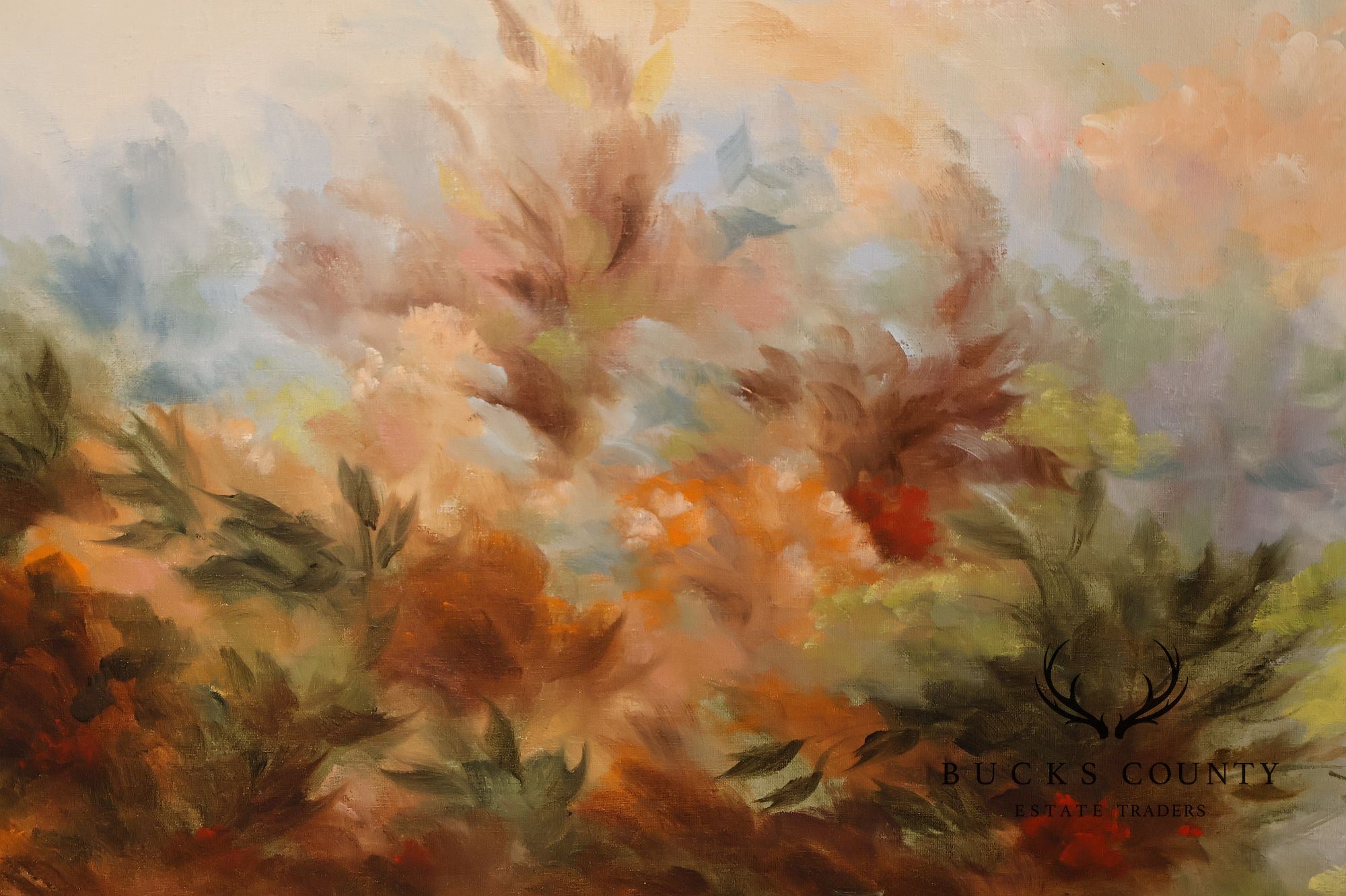 Shirley Fleming Large Floral Oil Painting