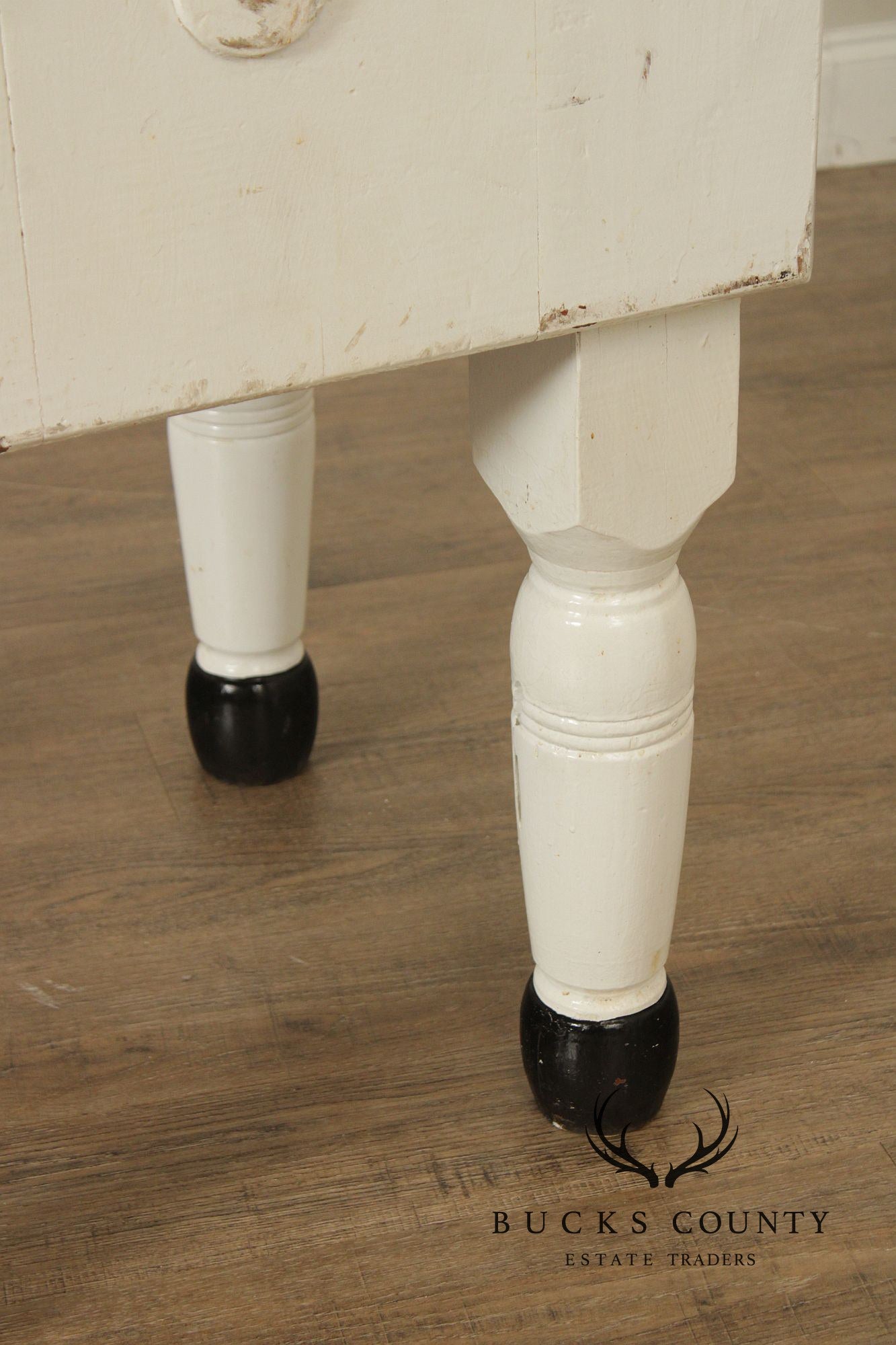 Vintage Painted Butcher Block Table