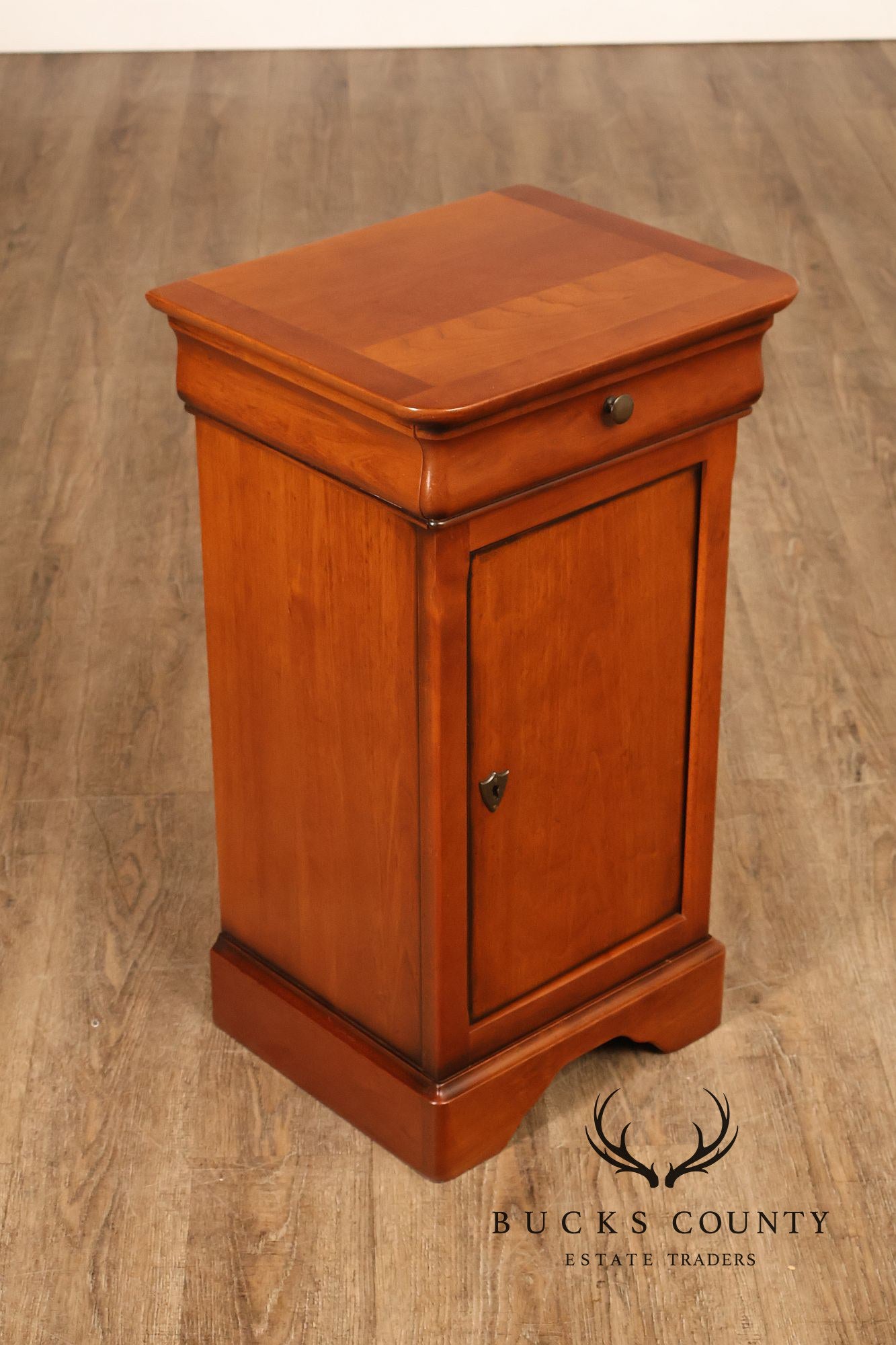 French Louis Philippe Style Pair Of Cherry Nightstands