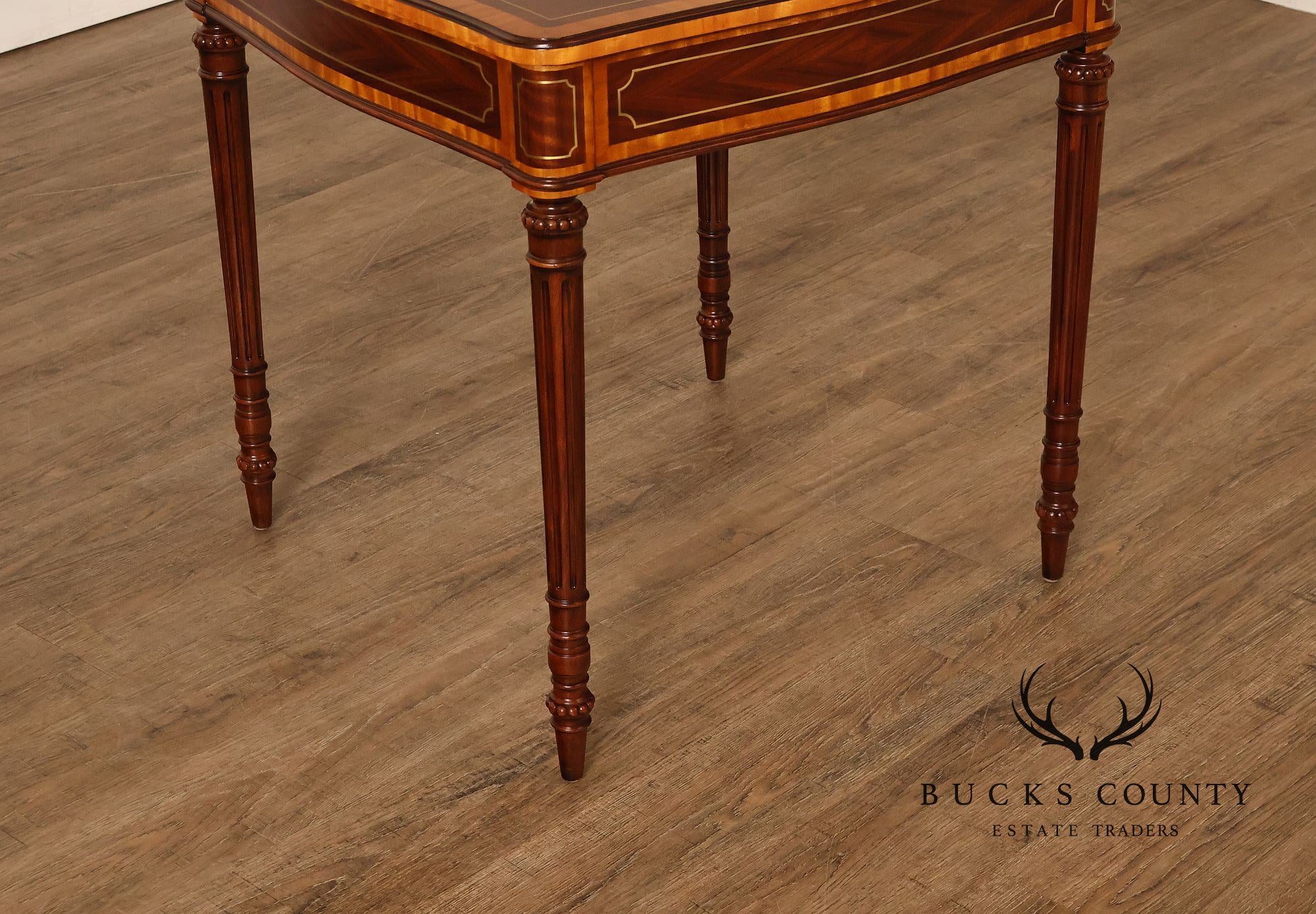 Theodore Alexander Pair of 'Adolphus' Mahogany Side Tables