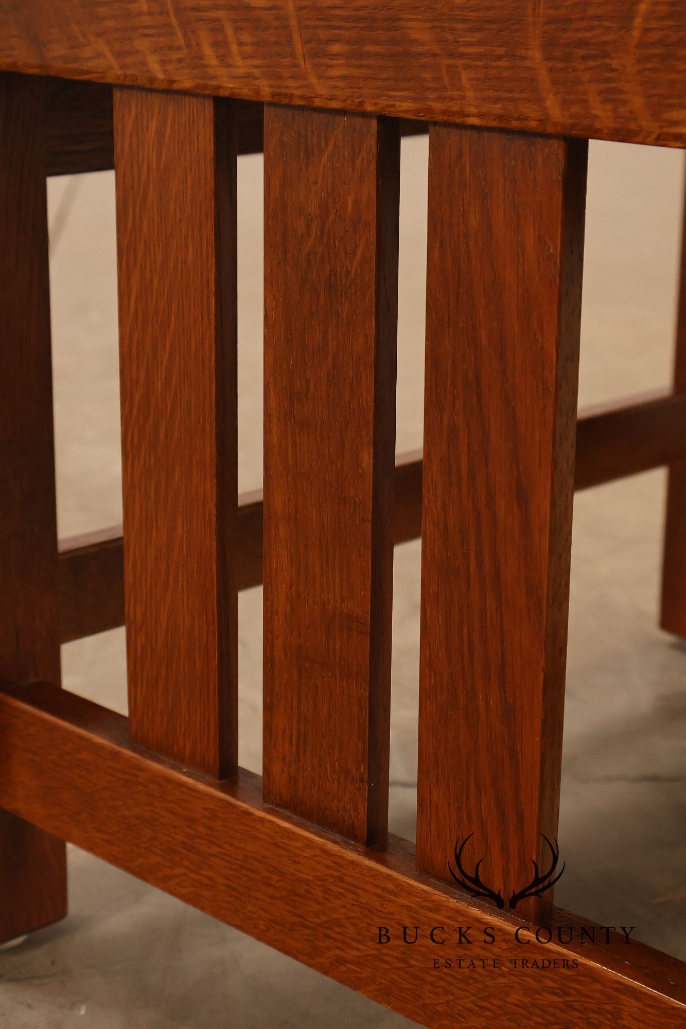 Stickley Mission Collection Oak & Leather Ottoman Footstool