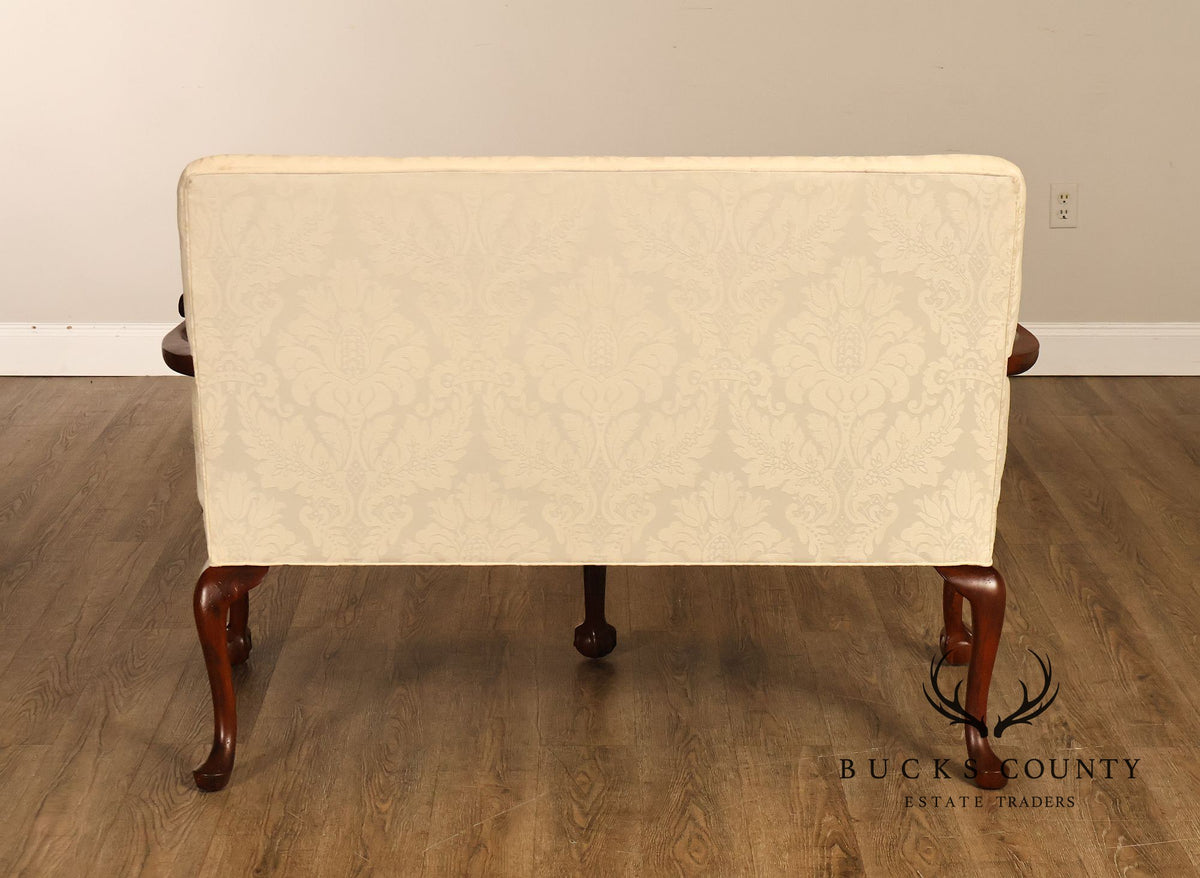 Southwood Chippendale Style Carved Frame Settee