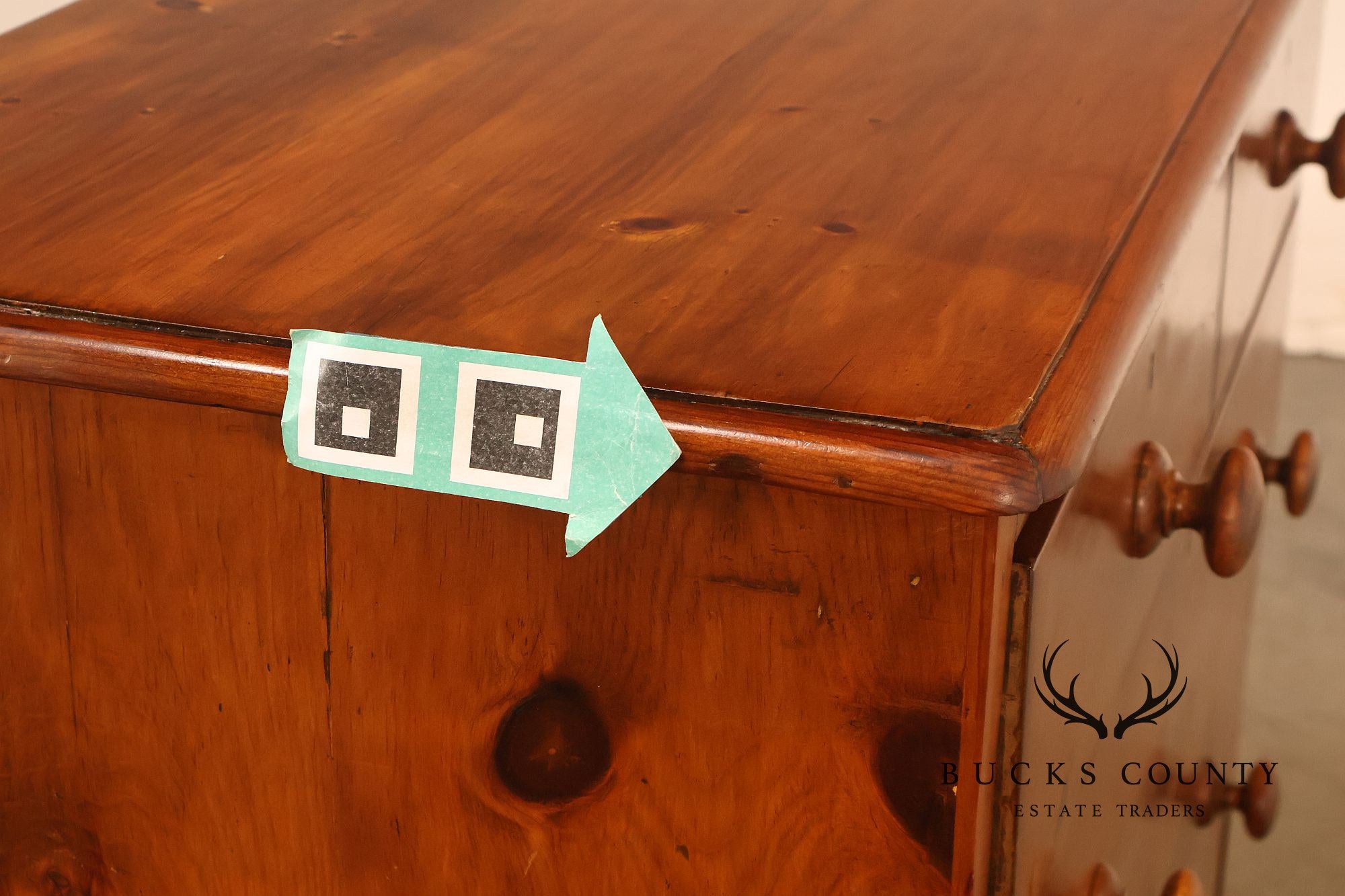 Antique Cottage Pine Chest Of Drawers