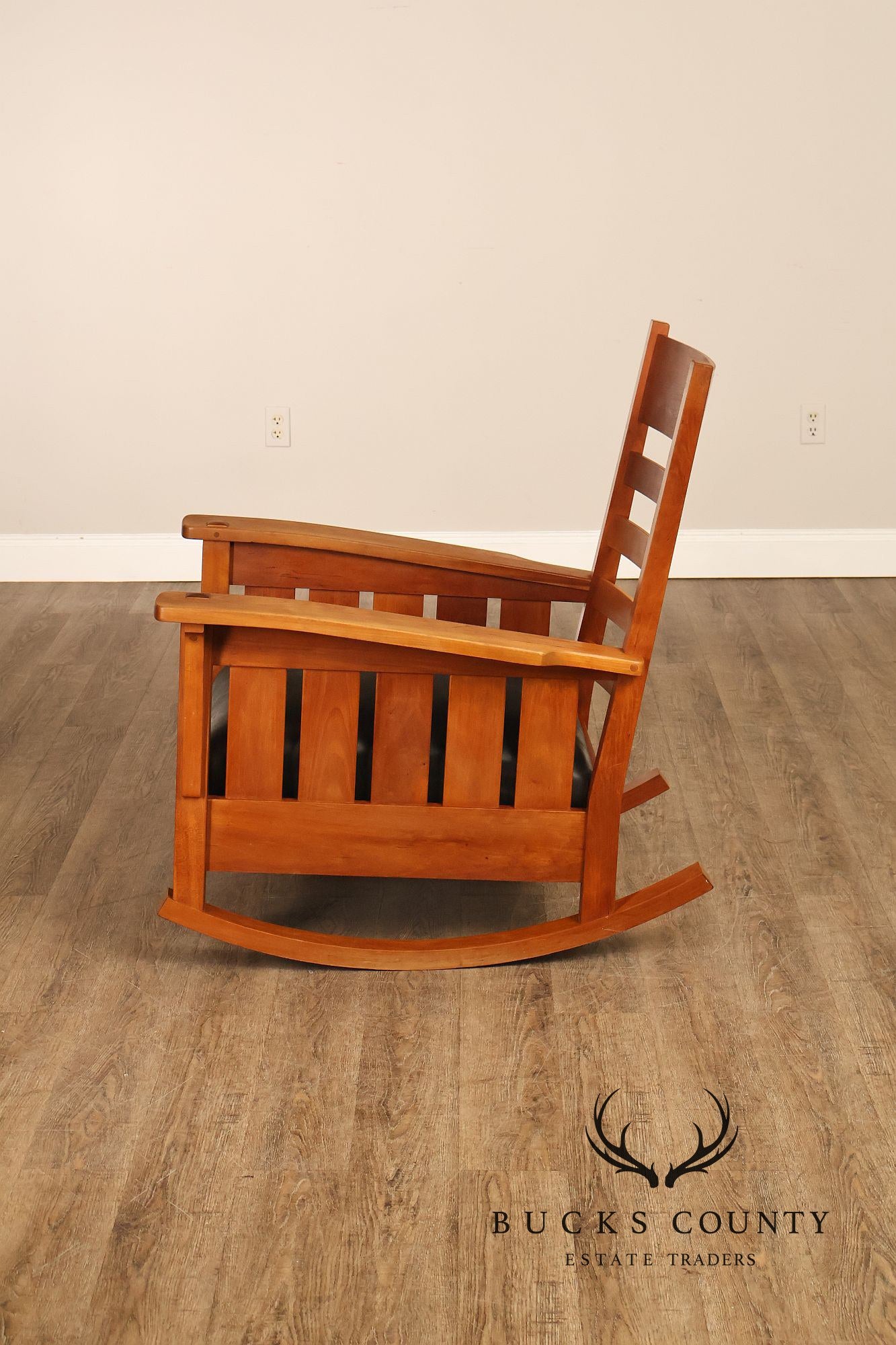 Stickley Mission Collection Cherry and Leather Rocker