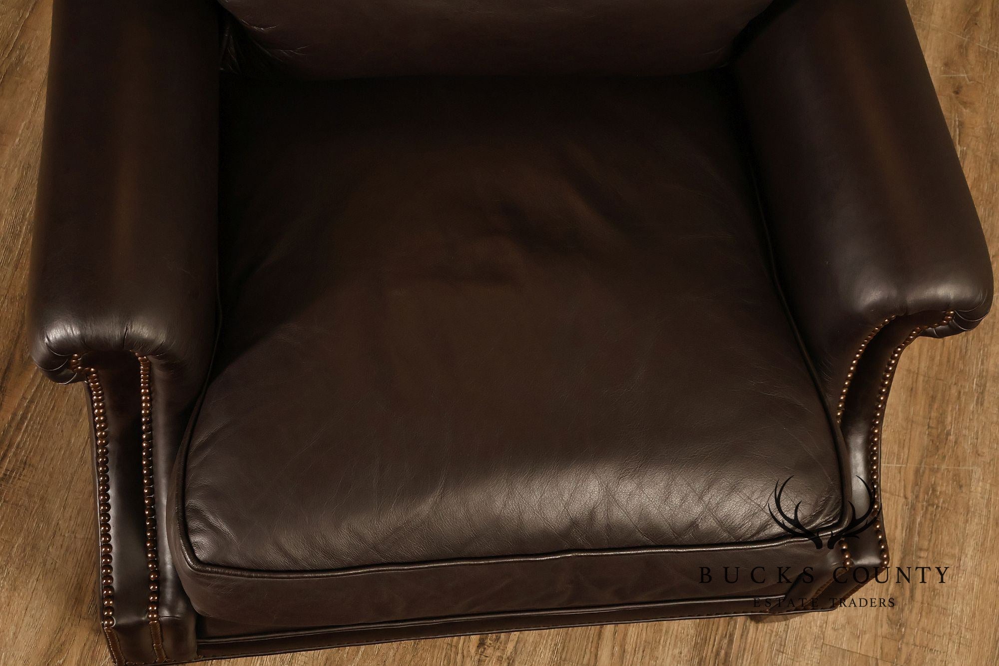 Baker Furniture Pair of Leather Club Chairs