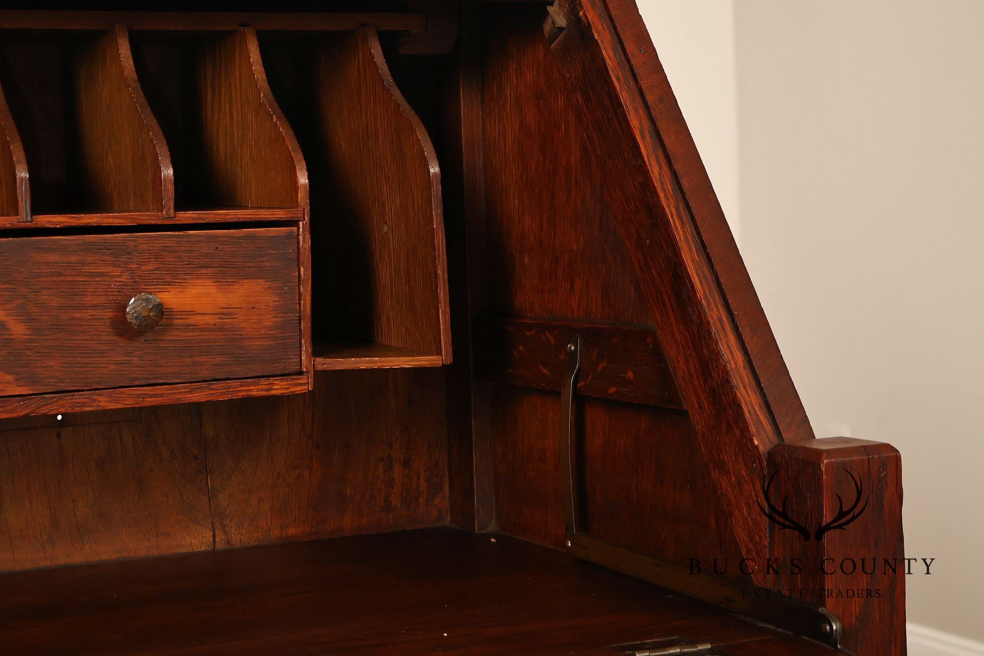 Lifetime Furniture Antique Mission Oak Drop Front Desk