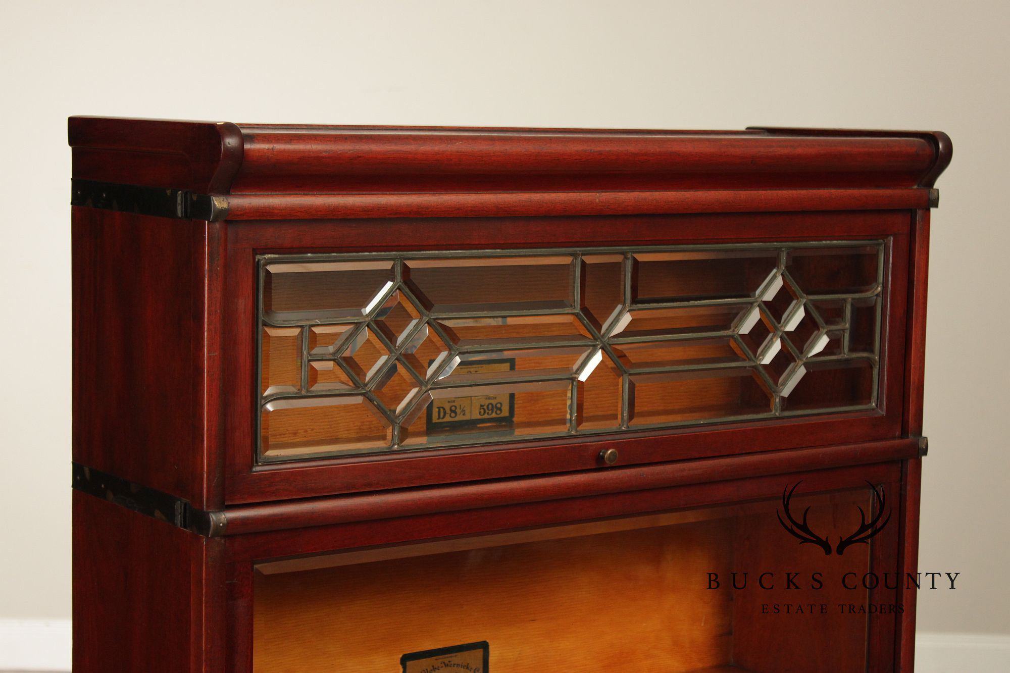 Globe Wernicke Antique Mahogany Four-Section Barrister Bookcase