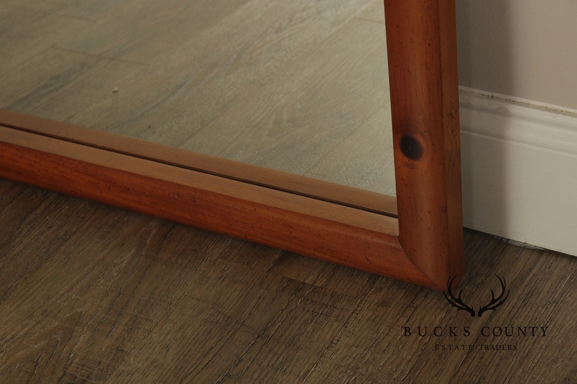 Stanley Furniture Country Pine and Wicker Mirror