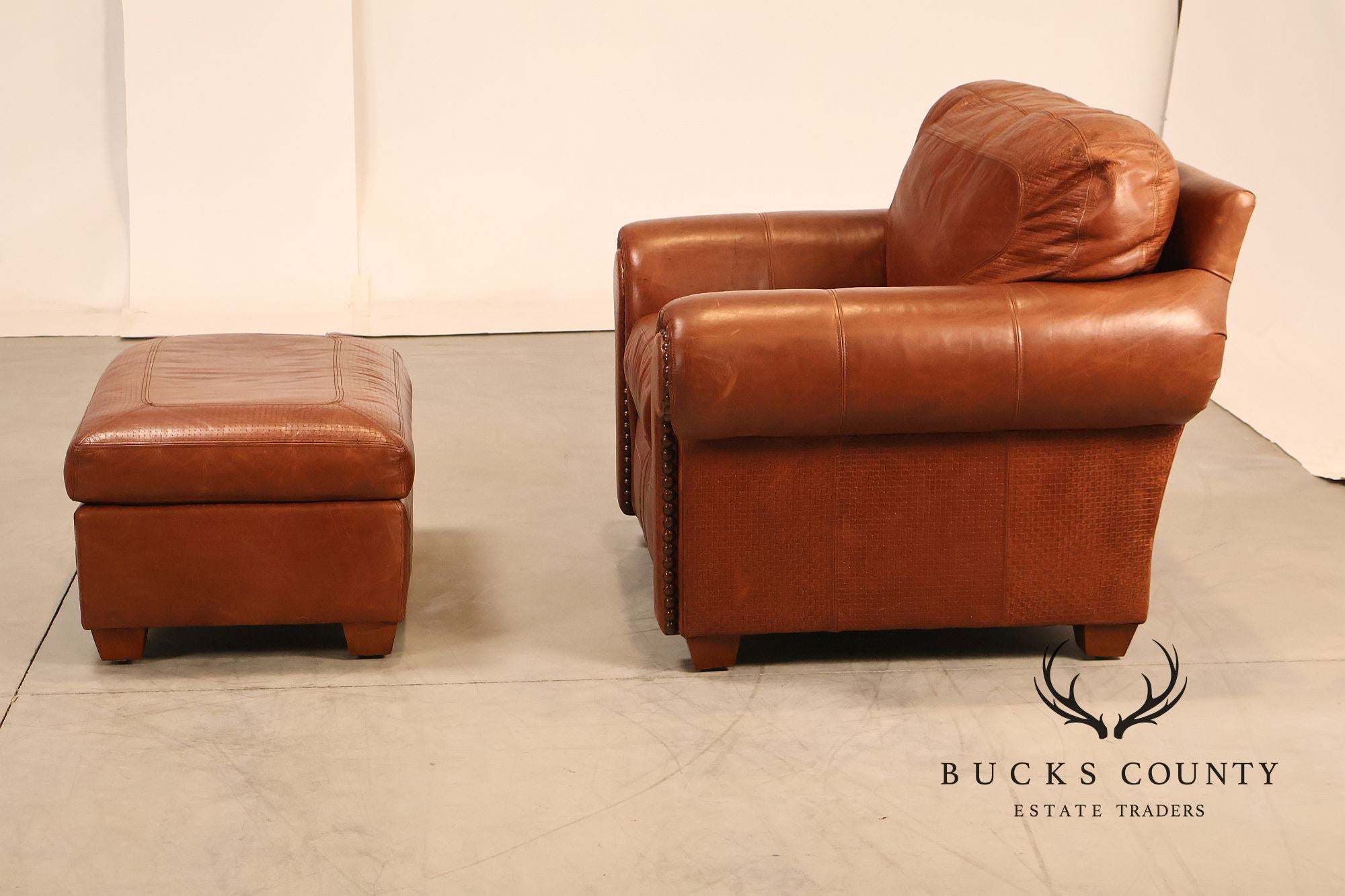 Stickley Santa Fe Leather Chair And Ottoman