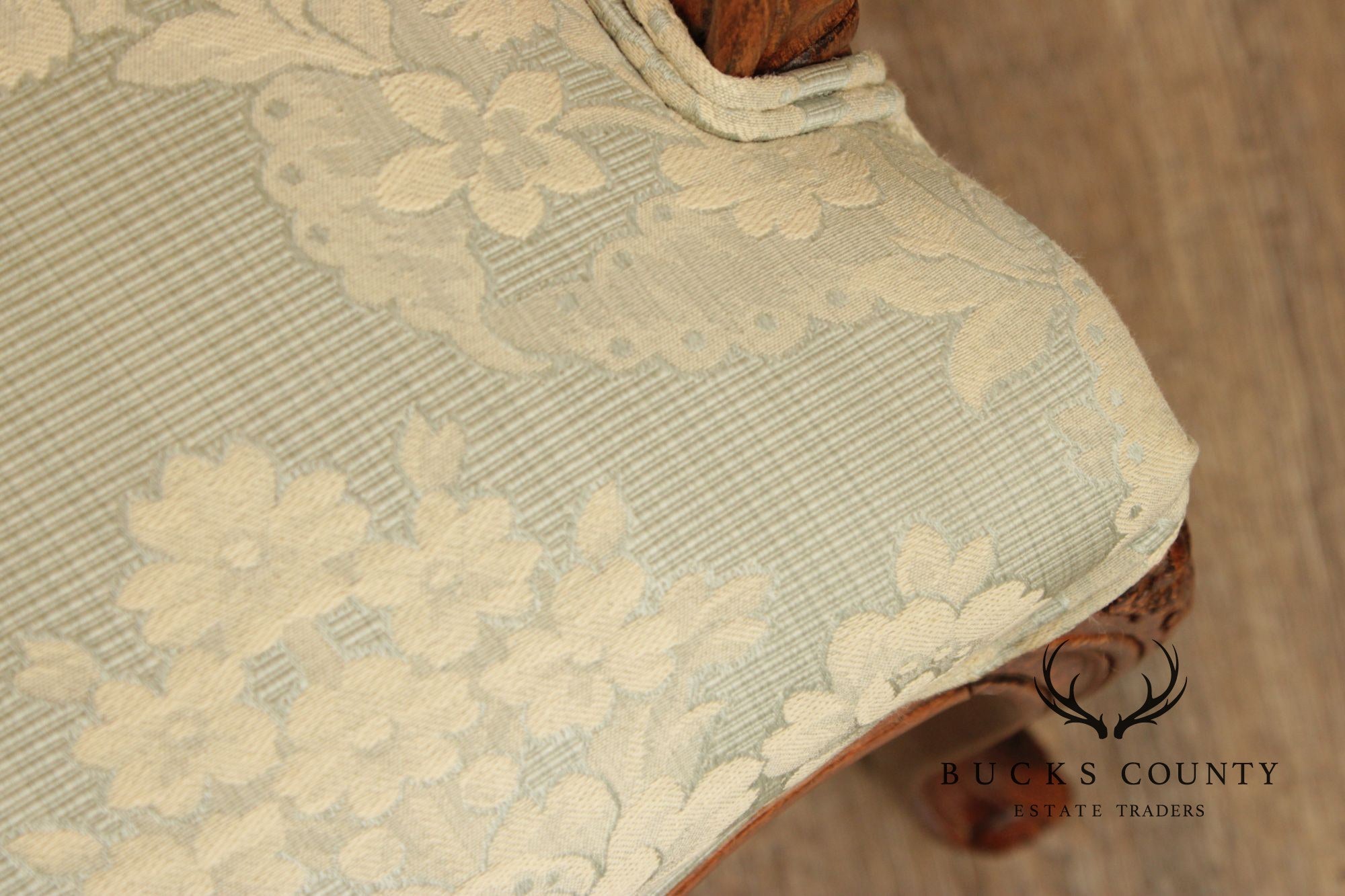 Ethan Allen French Louis XV Style Pair Fauteuil Armchairs